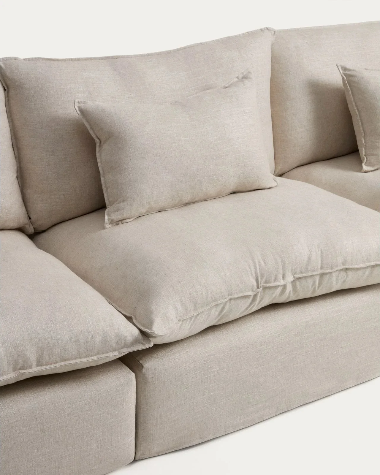 5-Sitzer-Modularsofa Anarela mit abnehmbarem Bezug aus Leinen und Viskose, 330 cm, FSC Mix Credit - Image 3