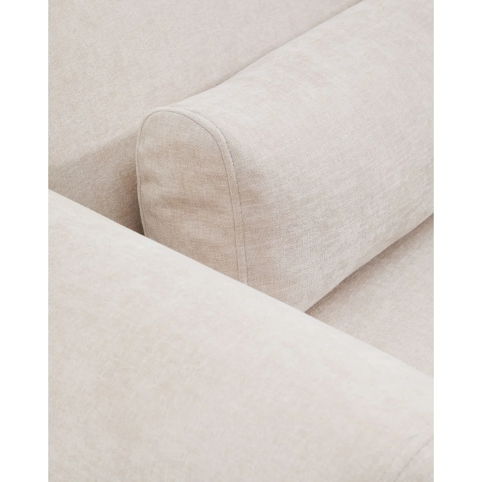 5-Sitzer-Sofa Lares mit elektrisch ausfahrbaren Sitzen und verstellbarer Kopfstütze in beiger Chenille, 335 cm - Image 13