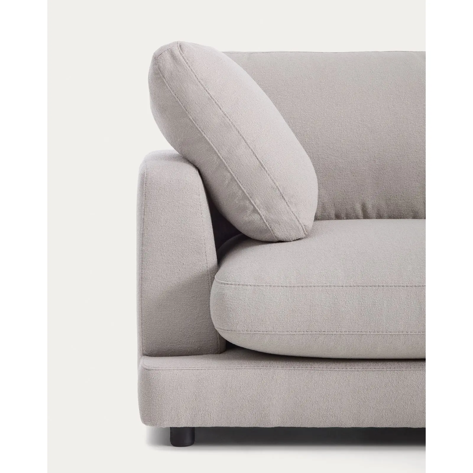 6-Sitzer-Sofa Gala aus grauem Micro-Bouclé FSC Mix Credit 390 cm - Image 6