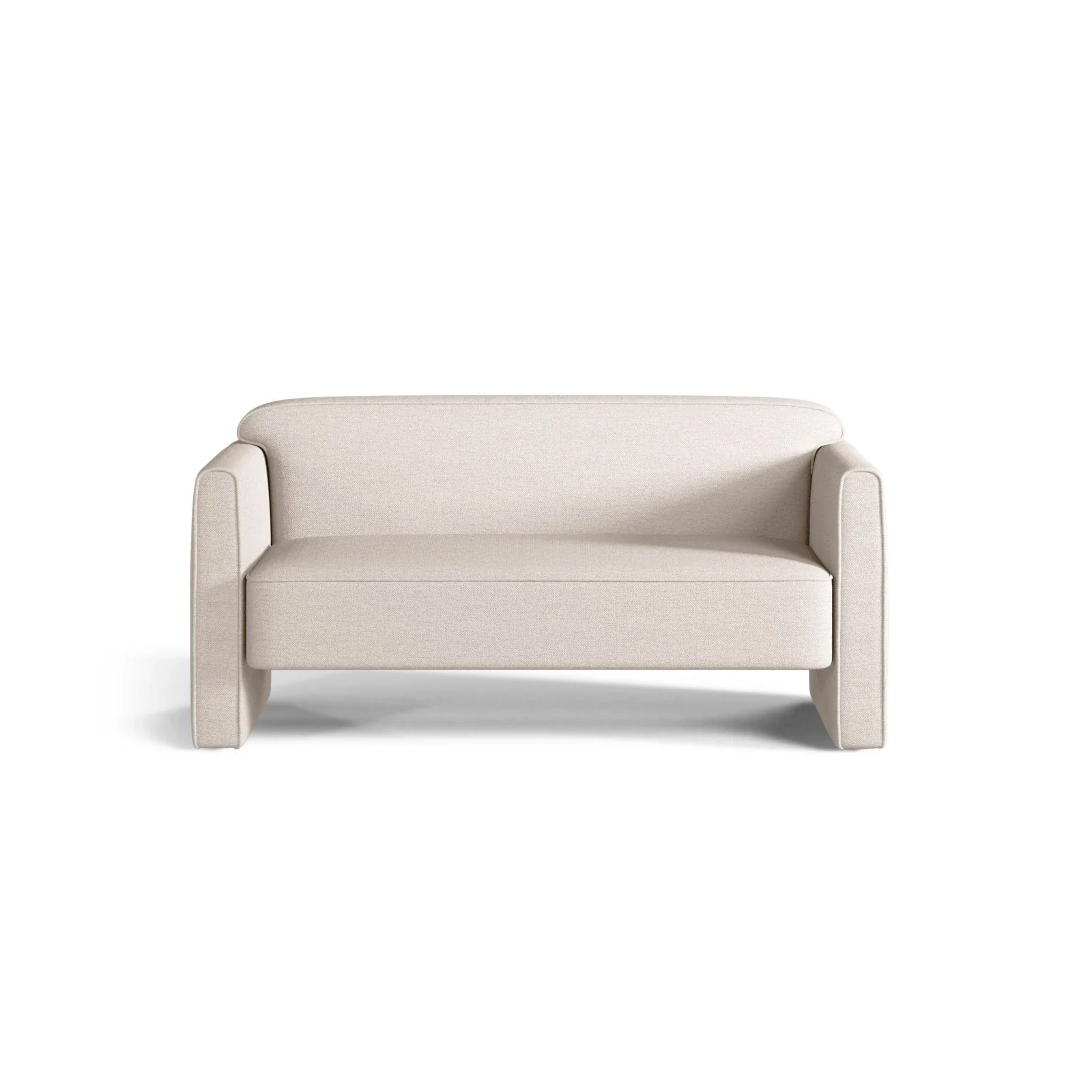 Abby 2-Sitzer Sofa aus Samt, Strukturstoff oder Boucle, 140x80 cm