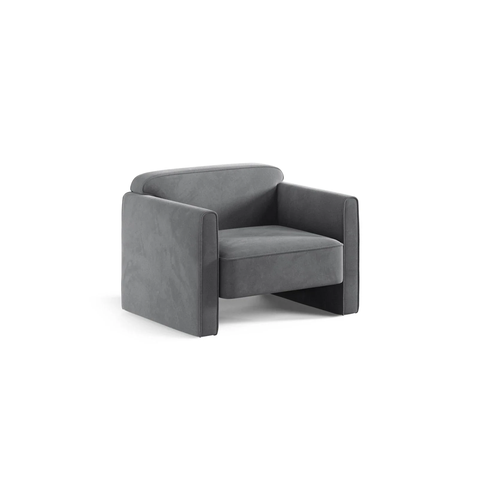 Abby Sessel aus Samt, Strukturstoff oder Boucle, 90x80 cm - Image 128