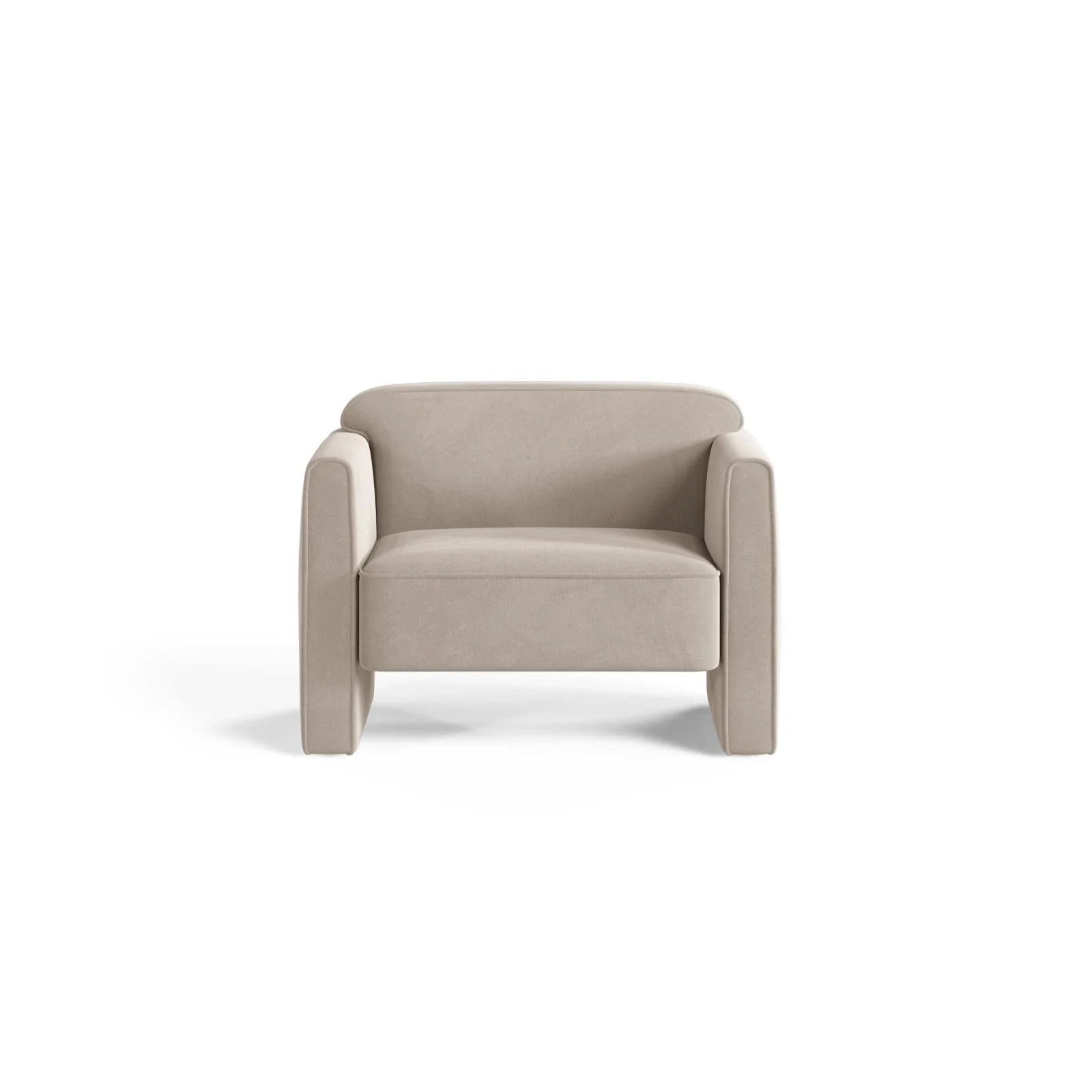 Abby Sessel aus Samt, Strukturstoff oder Boucle, 90x80 cm - Image 92