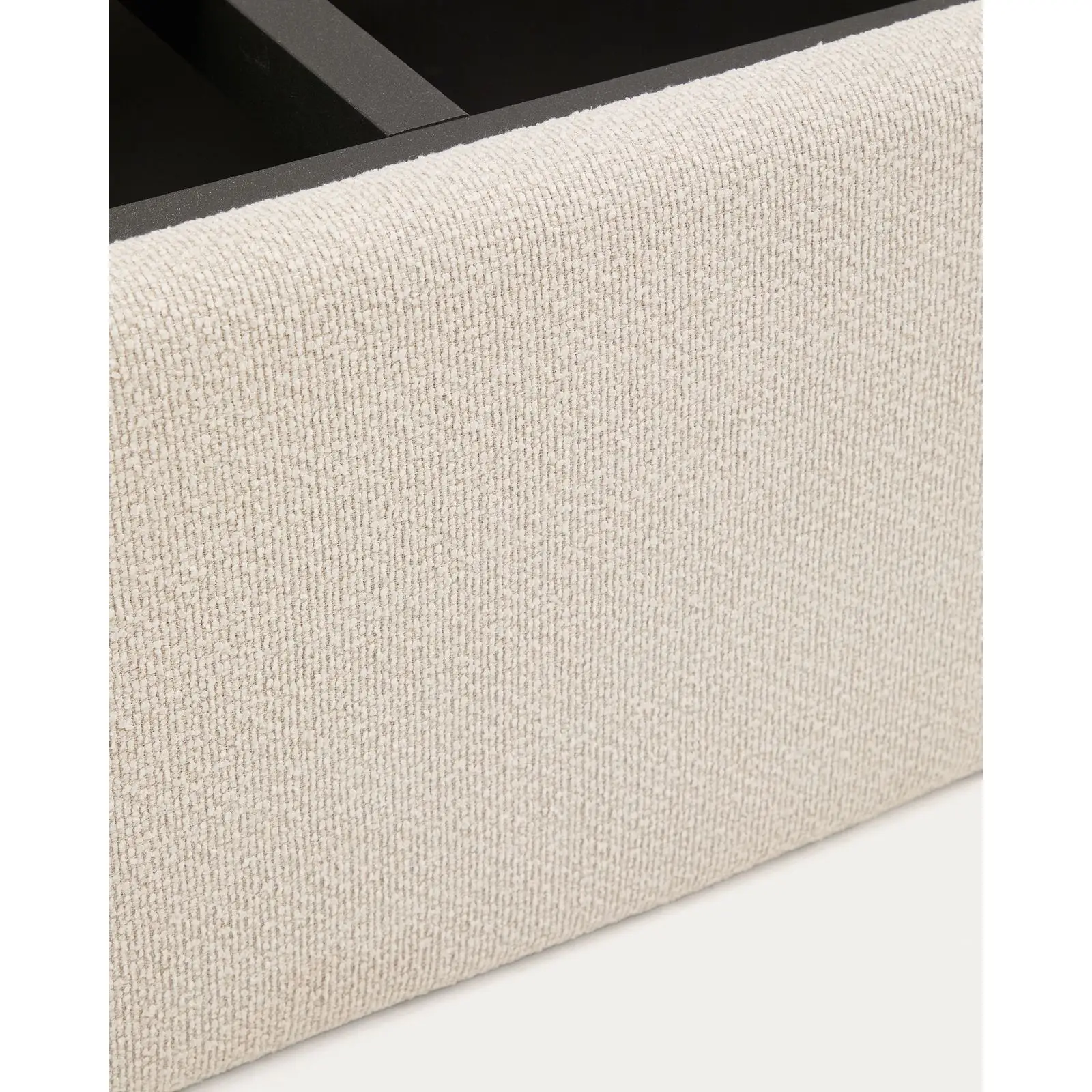 Abziehbares, aufklappbares Bett mit Stauraum Nelzi für Matratzengröße 150 x 200 cm in ecrufarbener Chenille, 100 % FSC - Image 11
