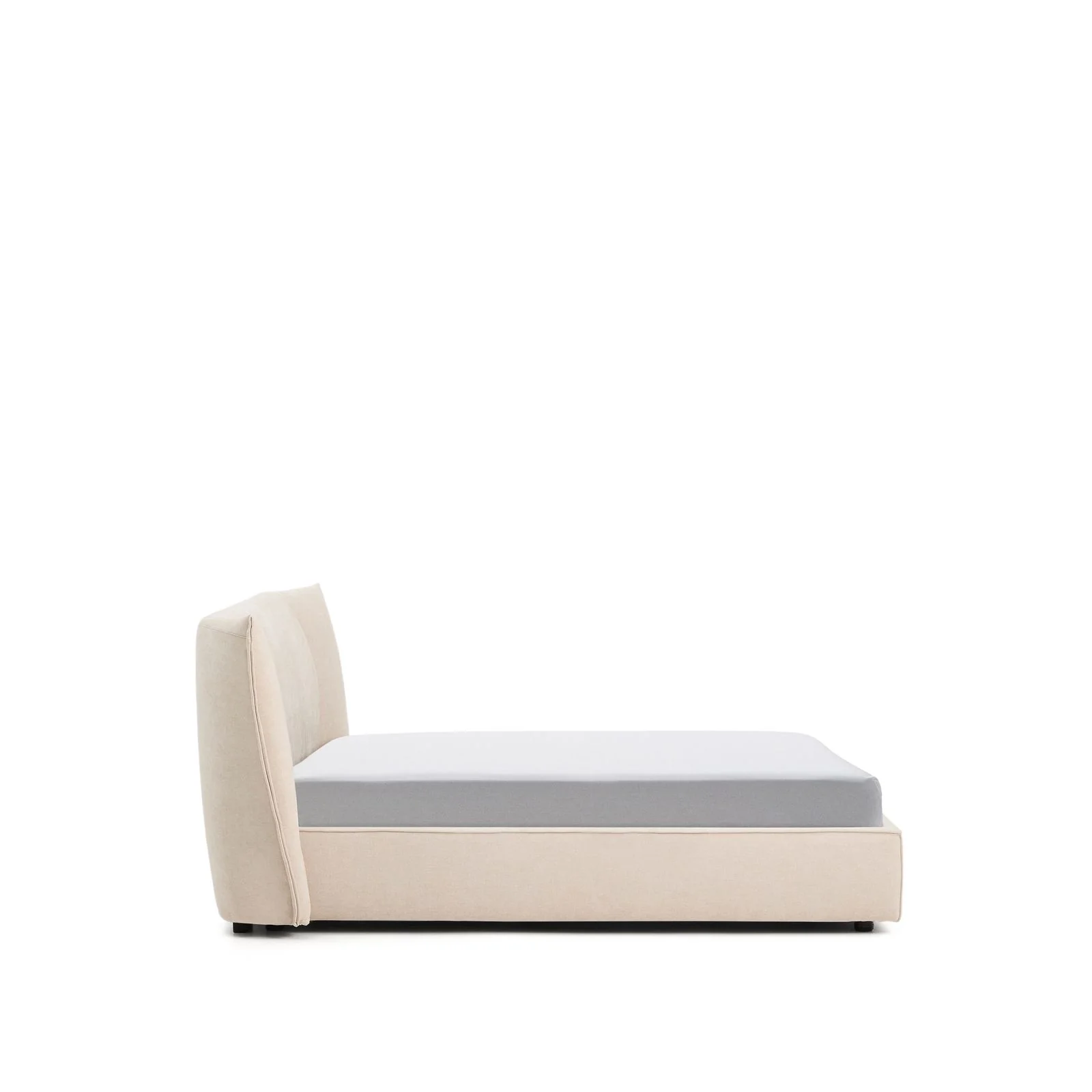 Abziehbares Bett Arvian aus beigefarbener Chenille mit Klappbettkasten für eine Matratze von 160 x 200 cm - Image 3