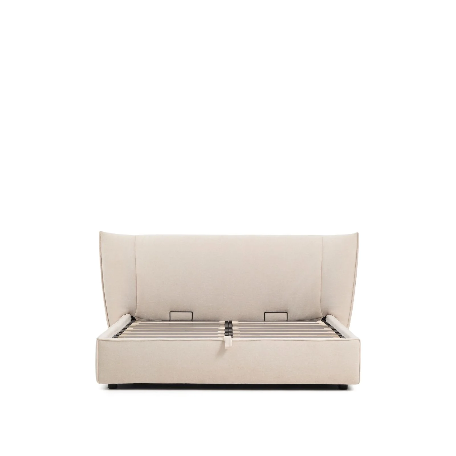 Abziehbares Bett Arvian aus beigefarbener Chenille mit Klappbettkasten für eine Matratze von 160 x 200 cm - Image 7