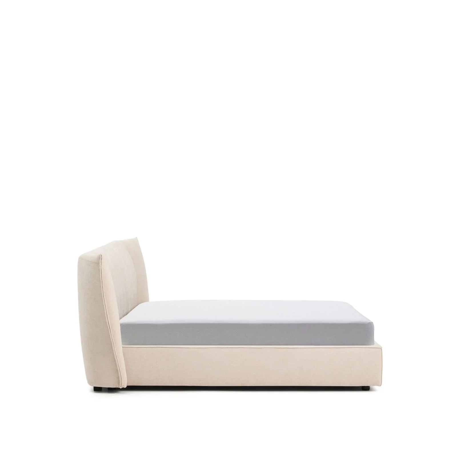 Abziehbares Bett Arvian aus beigefarbener Chenille mit Klappbettkasten für eine Matratze von 180 x 200 cm - Image 3