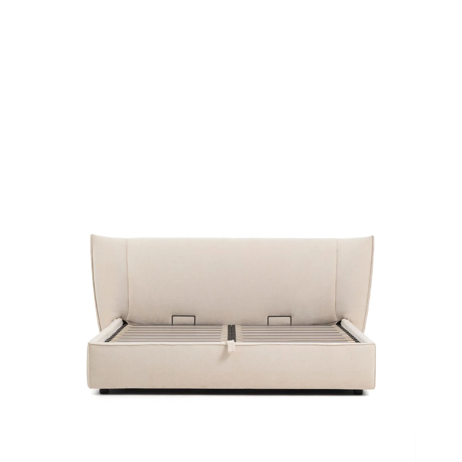 Abziehbares Bett Arvian aus beigefarbener Chenille mit Klappbettkasten für eine Matratze von 180 x 200 cm - Image 7