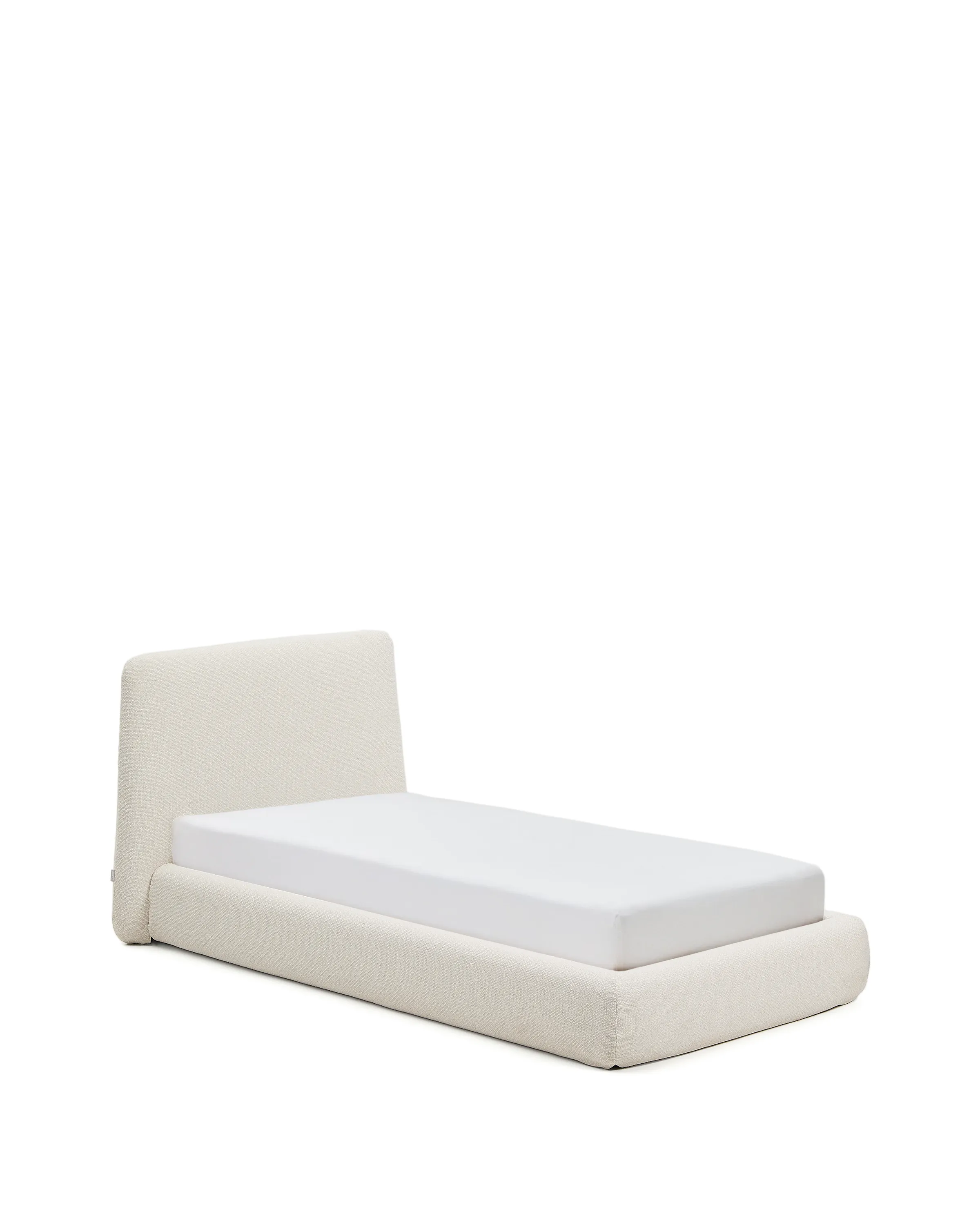 Abziehbares Bett Martina mit ecrufarbener Chenille für Matratzengröße 90 x 200 cm - Image 4