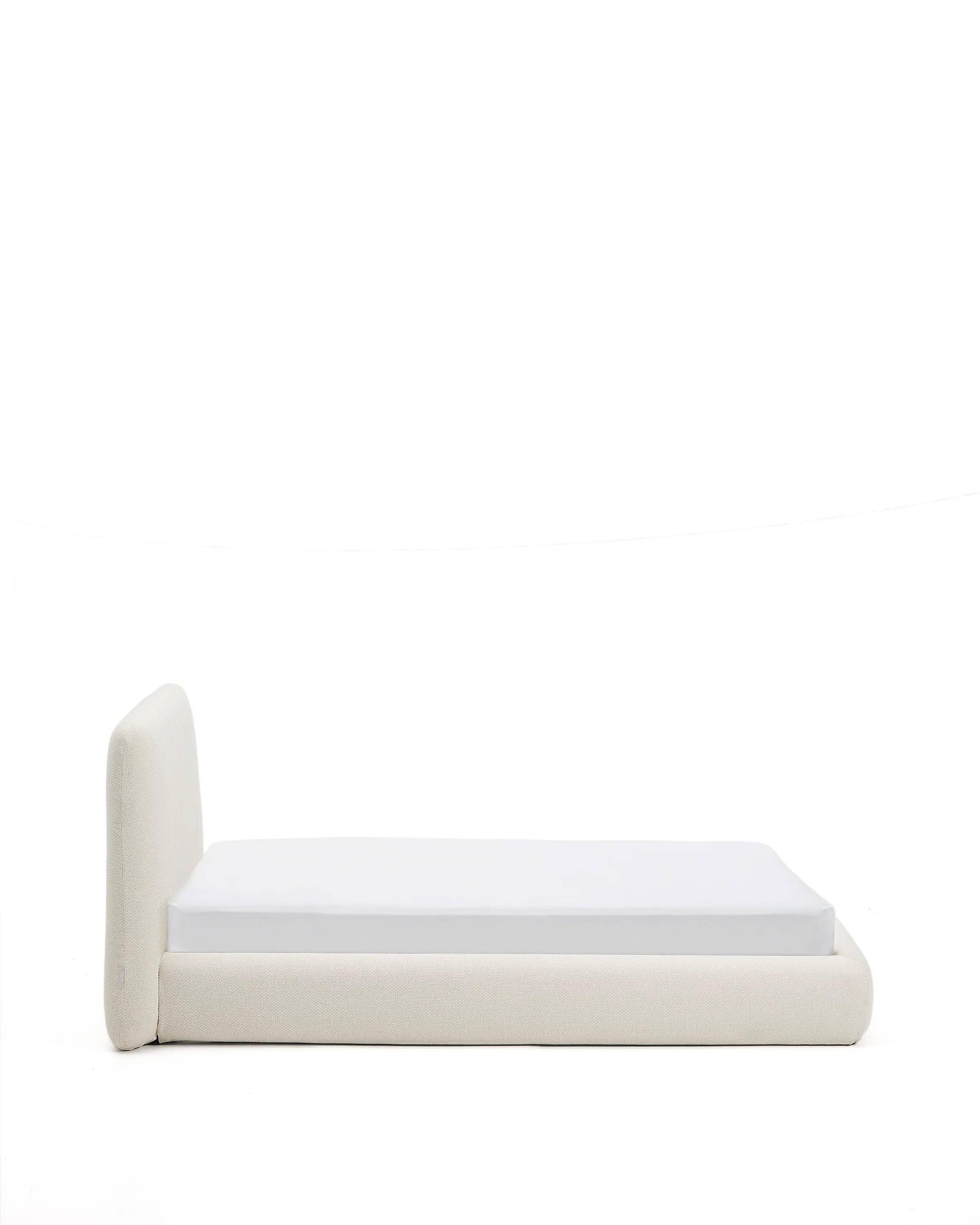 Abziehbares Bett Martina mit ecrufarbener Chenille für Matratzengröße 90 x 200 cm - Image 5
