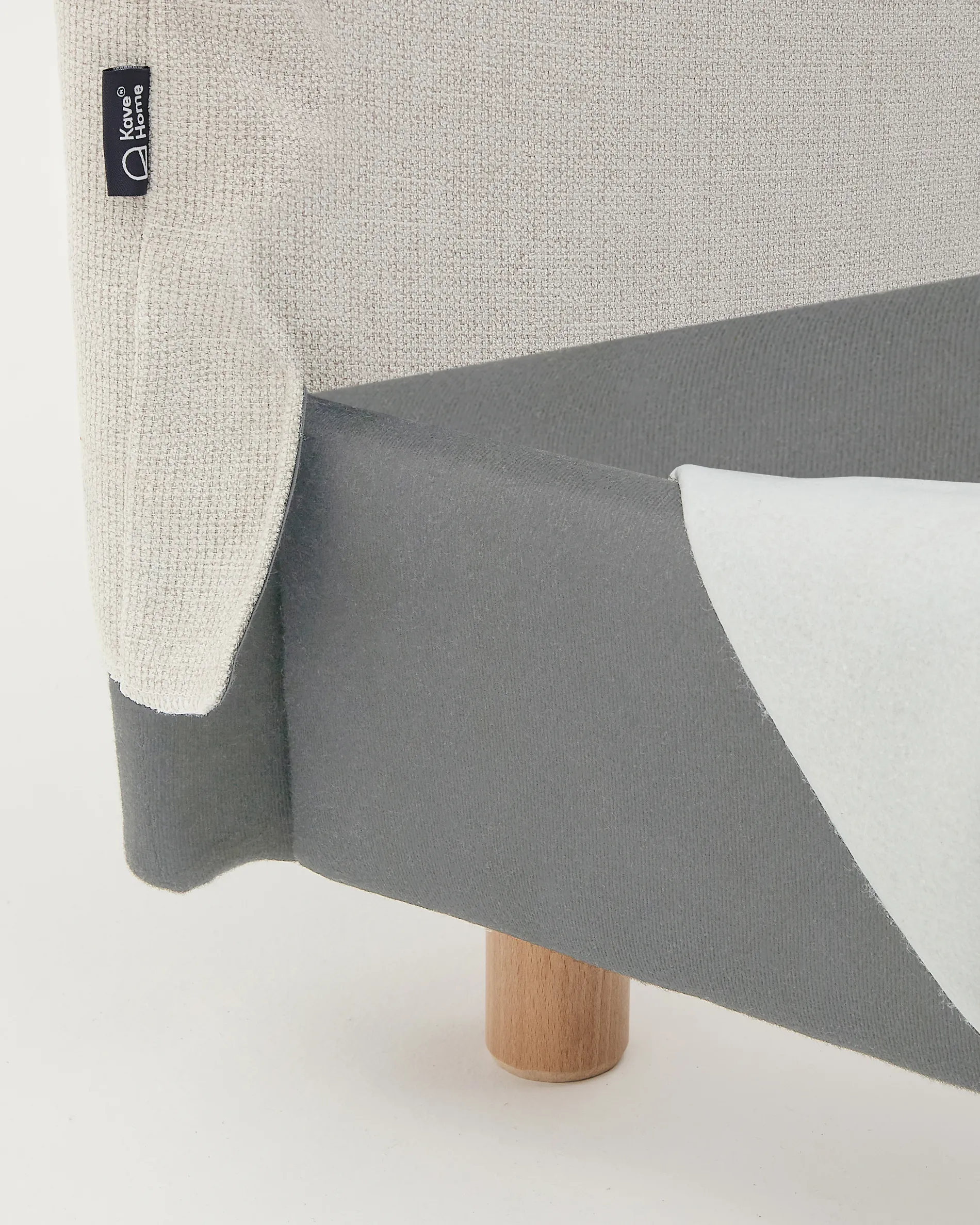 Abziehbares Bett Valma aus perlfarbener Chenille mit Beinen aus massivem Buchenholz für Matratze von 90 x 200 cm - Image 10