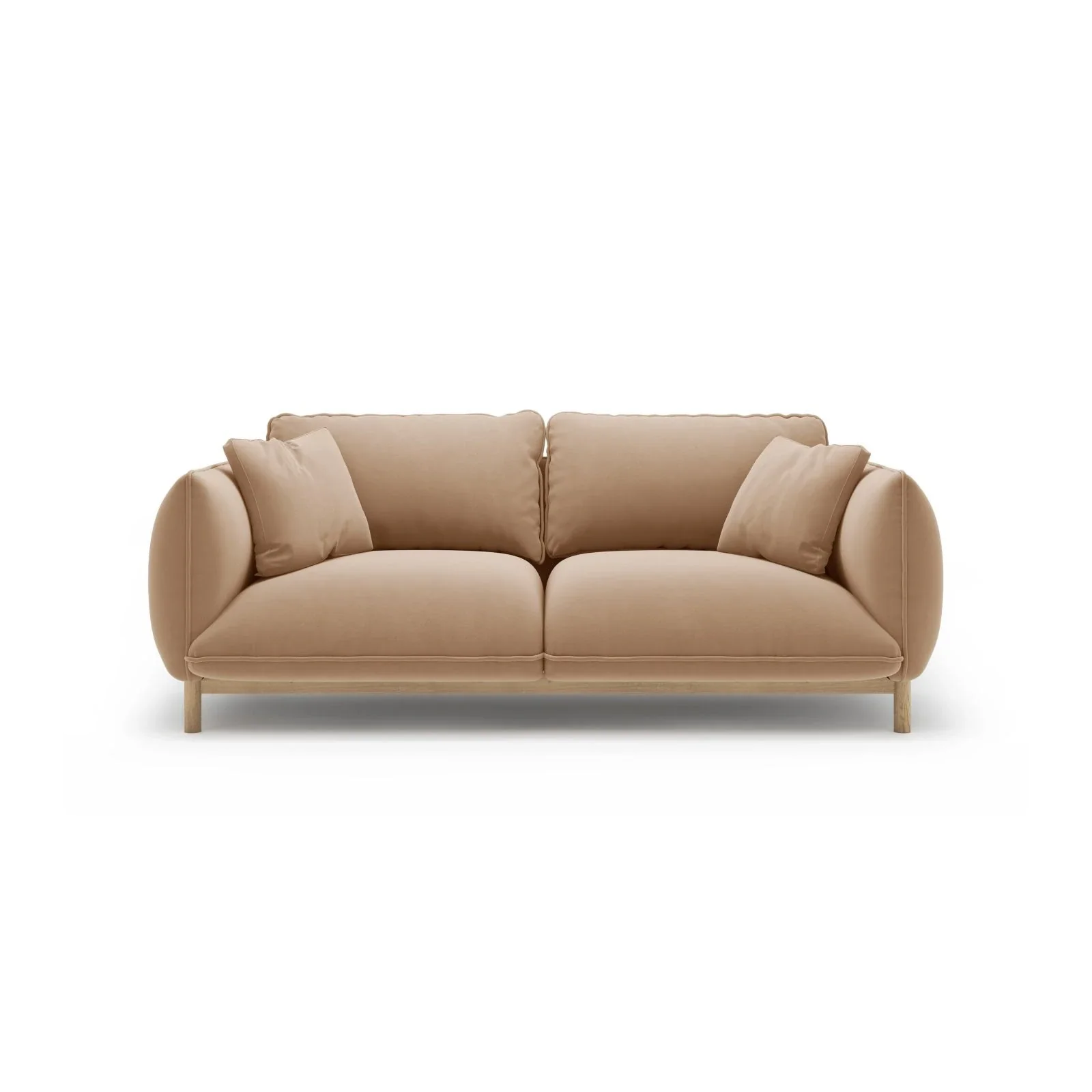 Ada 2-Sitzer Sofa aus Samt oder Strukturstoff, 178x101 cm
