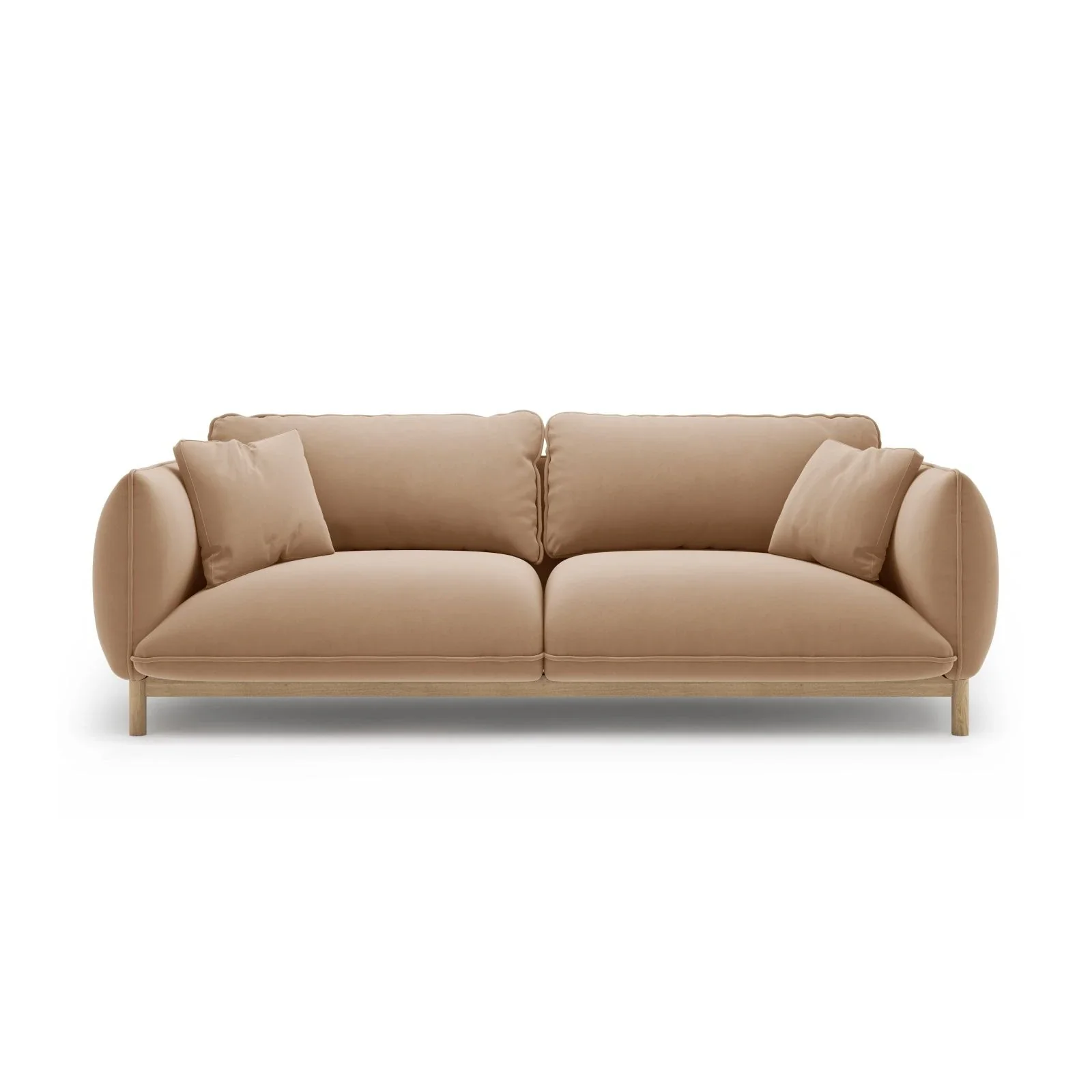 Ada 3-Sitzer Sofa aus Samt oder Strukturstoff, 208x101 cm