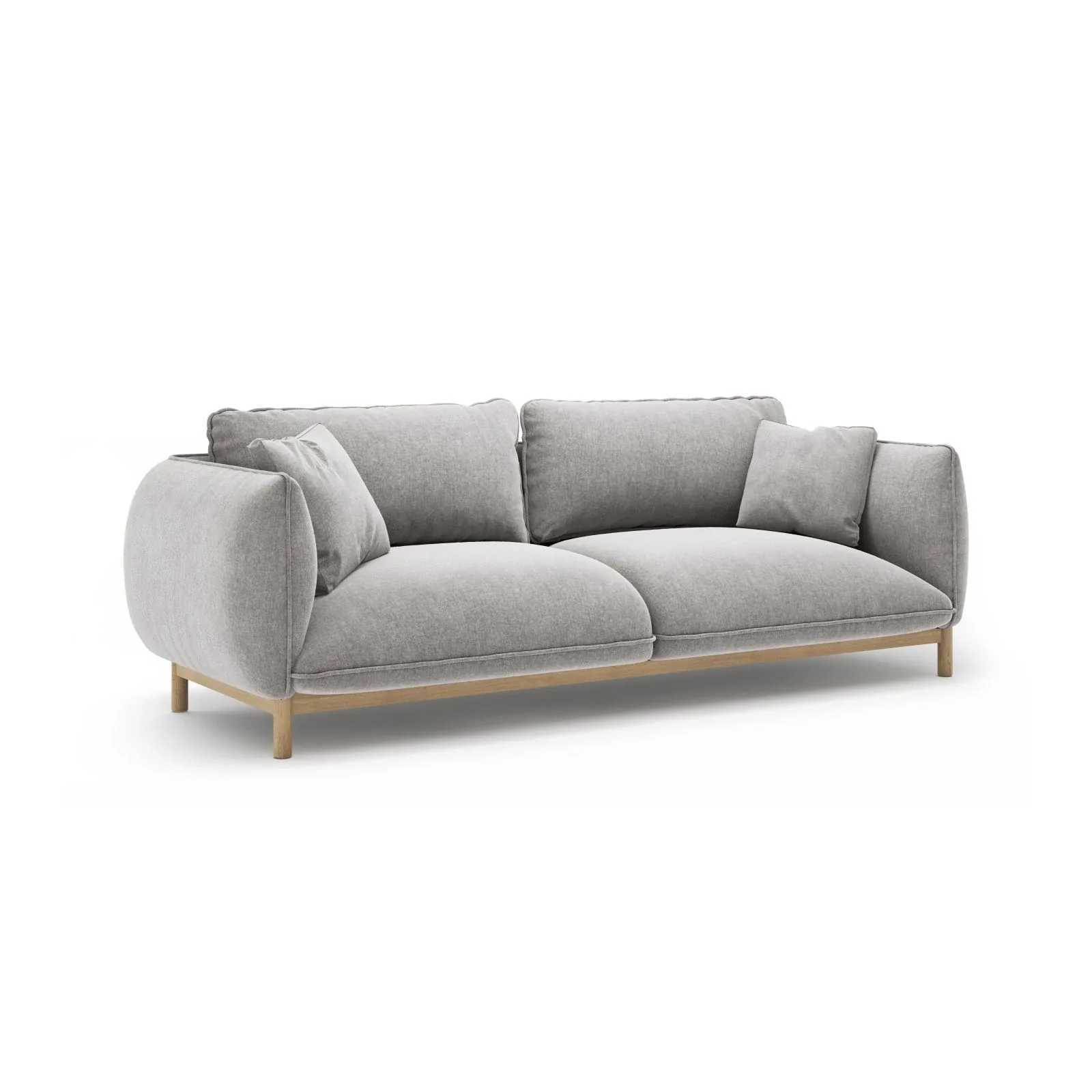 Ada 3-Sitzer Sofa aus Samt oder Strukturstoff, 208x101 cm - Image 100