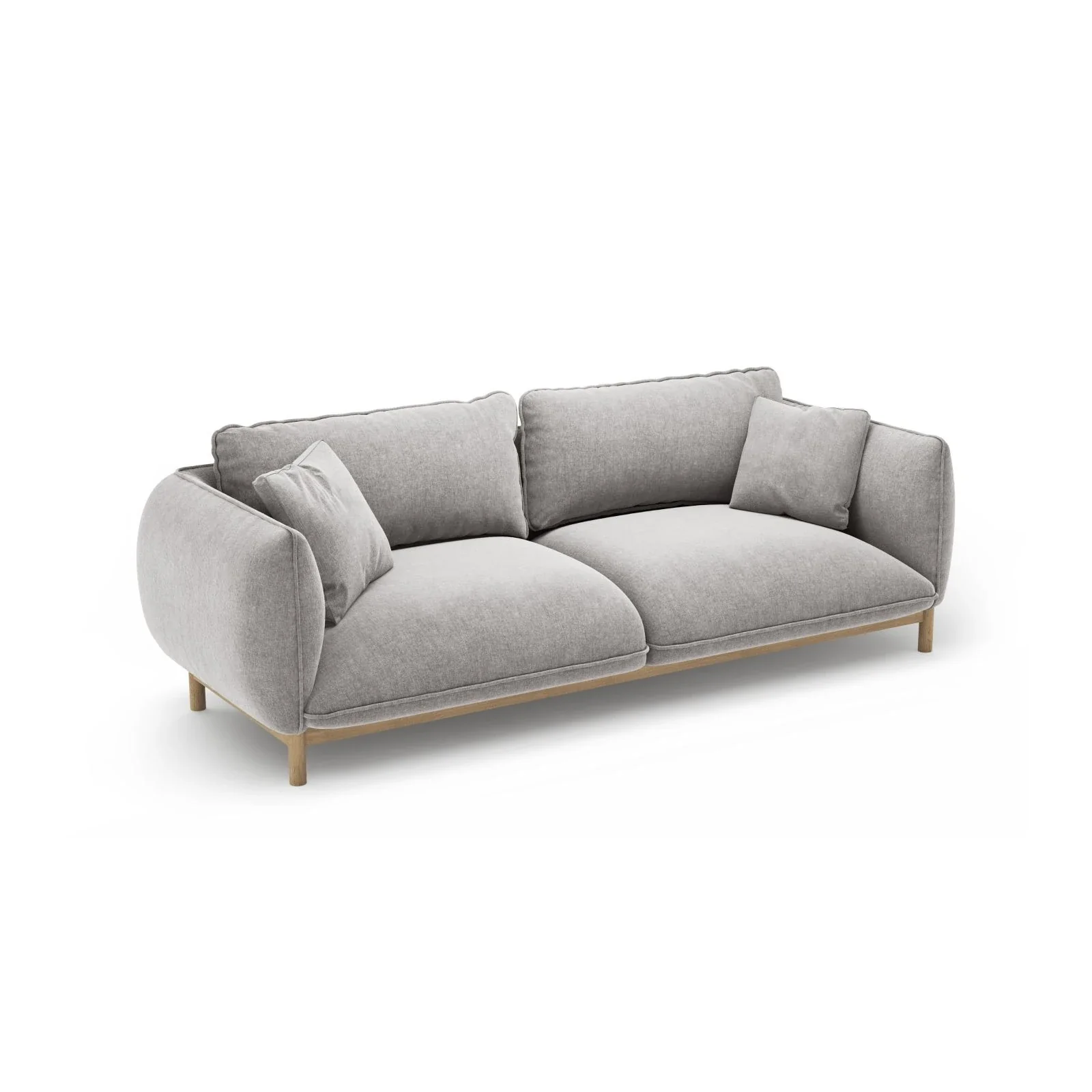 Ada 3-Sitzer Sofa aus Samt oder Strukturstoff, 208x101 cm - Image 101