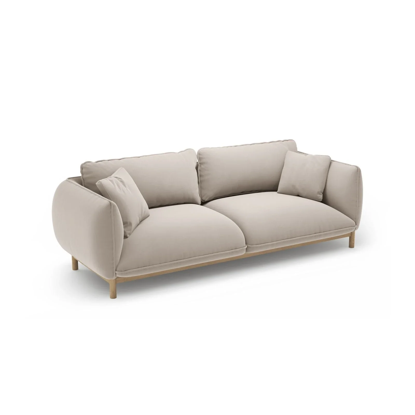Ada 3-Sitzer Sofa aus Samt oder Strukturstoff, 208x101 cm - Image 11