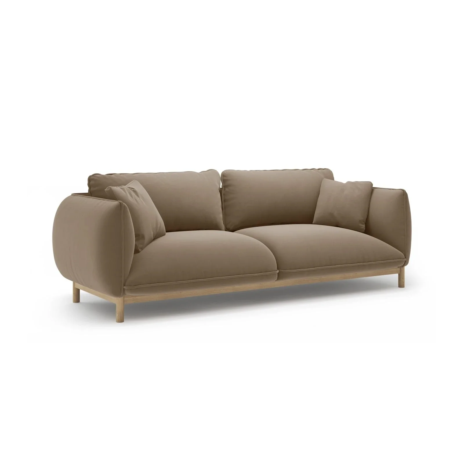 Ada 3-Sitzer Sofa aus Samt oder Strukturstoff, 208x101 cm - Image 16