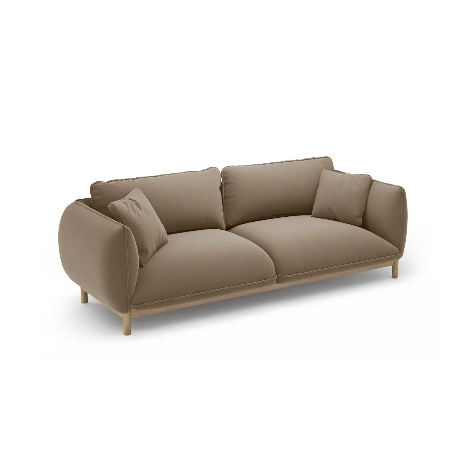 Ada 3-Sitzer Sofa aus Samt oder Strukturstoff, 208x101 cm - Image 17