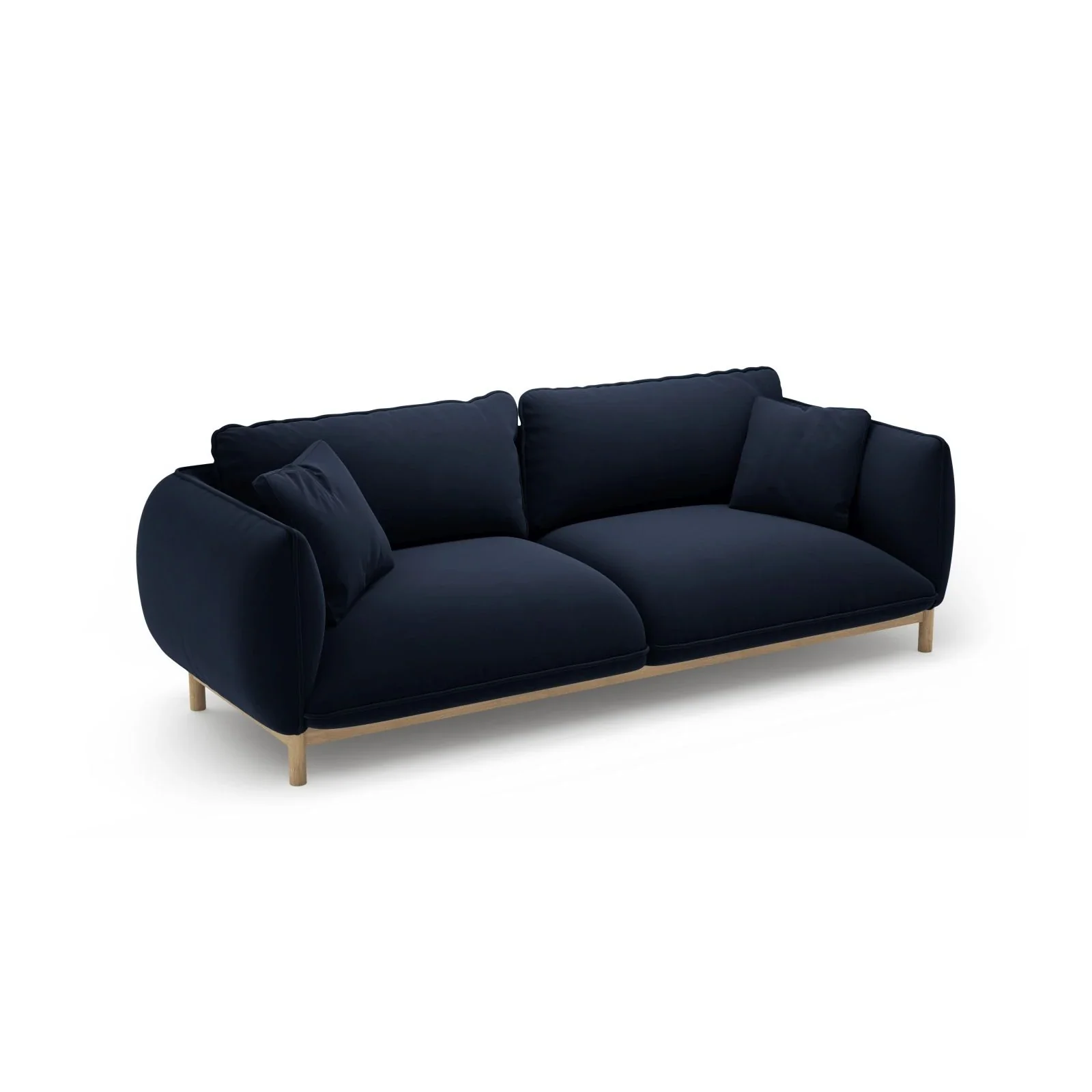 Ada 3-Sitzer Sofa aus Samt oder Strukturstoff, 208x101 cm - Image 35