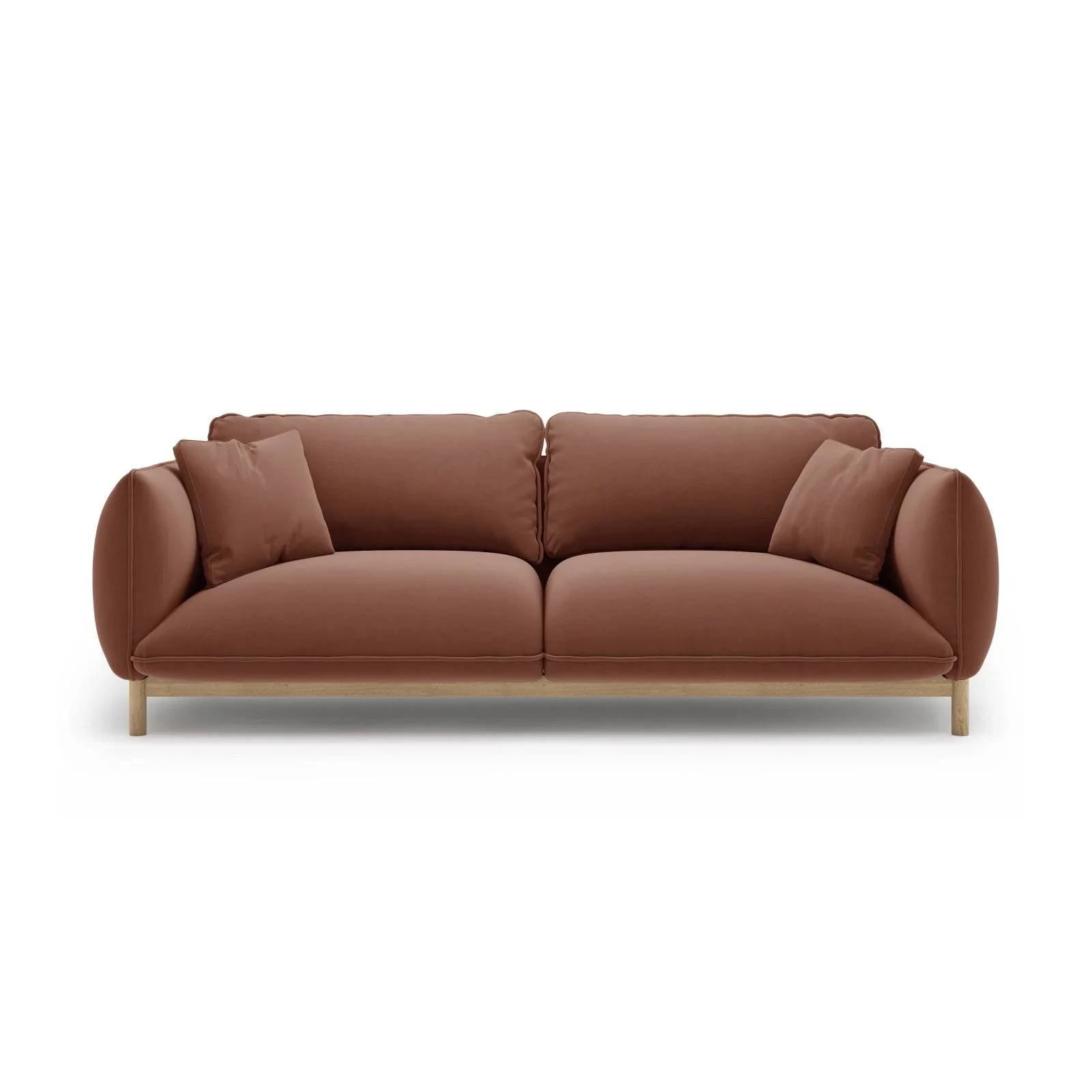 Ada 3-Sitzer Sofa aus Samt oder Strukturstoff, 208x101 cm - Image 39