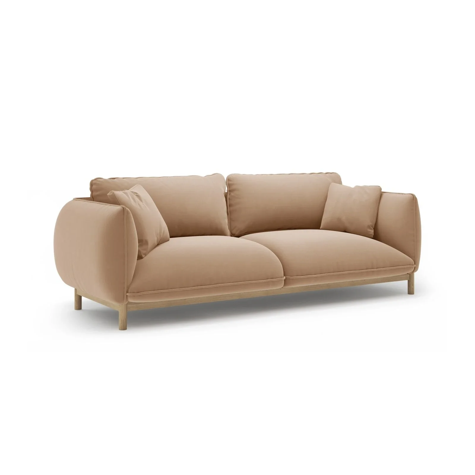Ada 3-Sitzer Sofa aus Samt oder Strukturstoff, 208x101 cm - Image 4