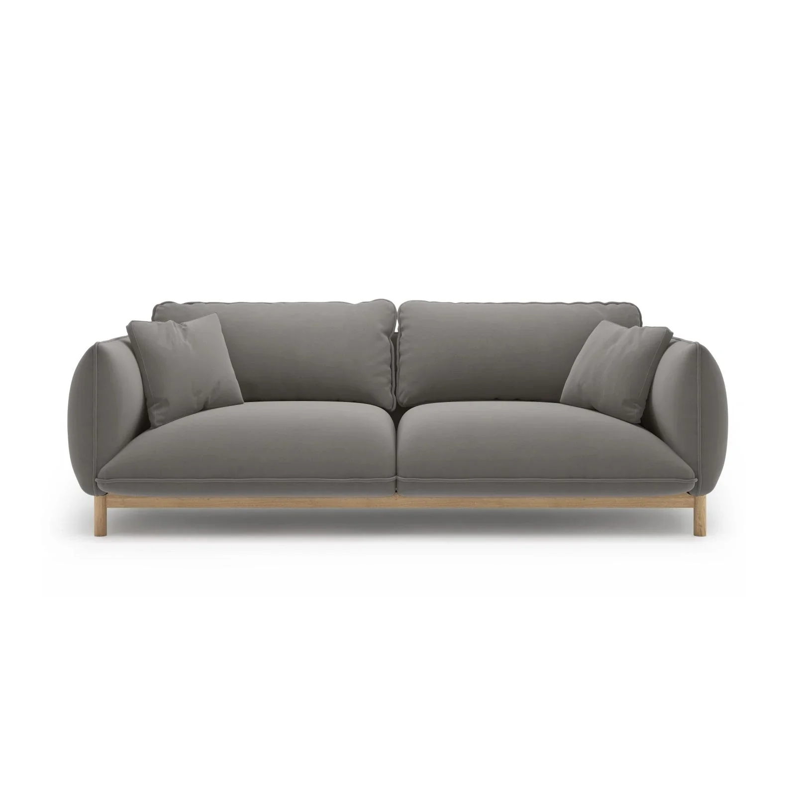 Ada 3-Sitzer Sofa aus Samt oder Strukturstoff, 208x101 cm - Image 45