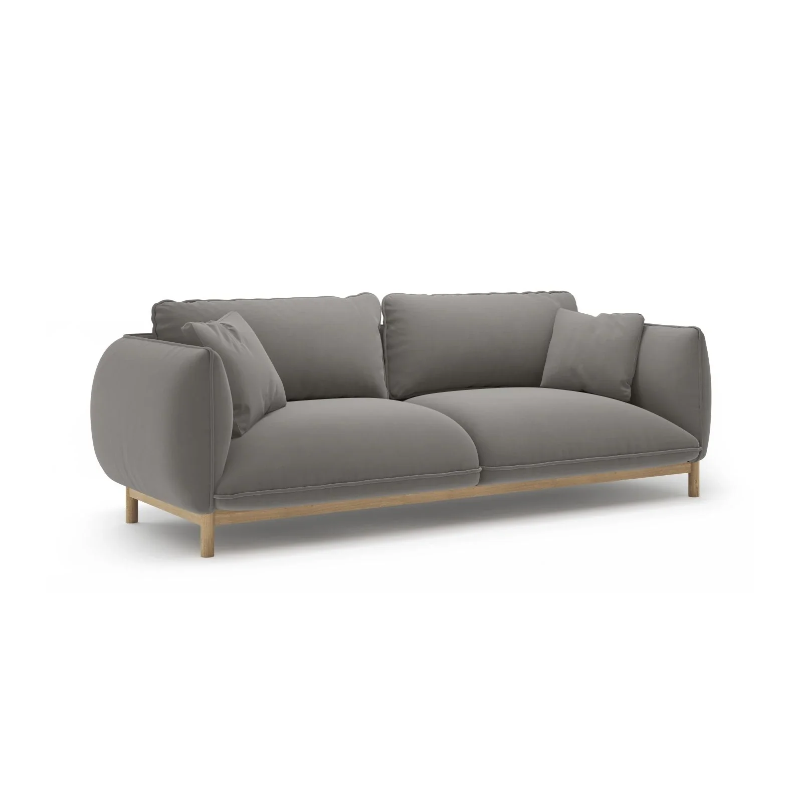Ada 3-Sitzer Sofa aus Samt oder Strukturstoff, 208x101 cm - Image 46