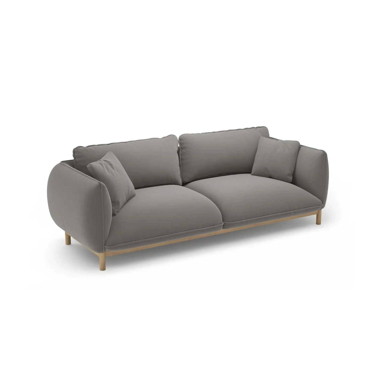 Ada 3-Sitzer Sofa aus Samt oder Strukturstoff, 208x101 cm - Image 47
