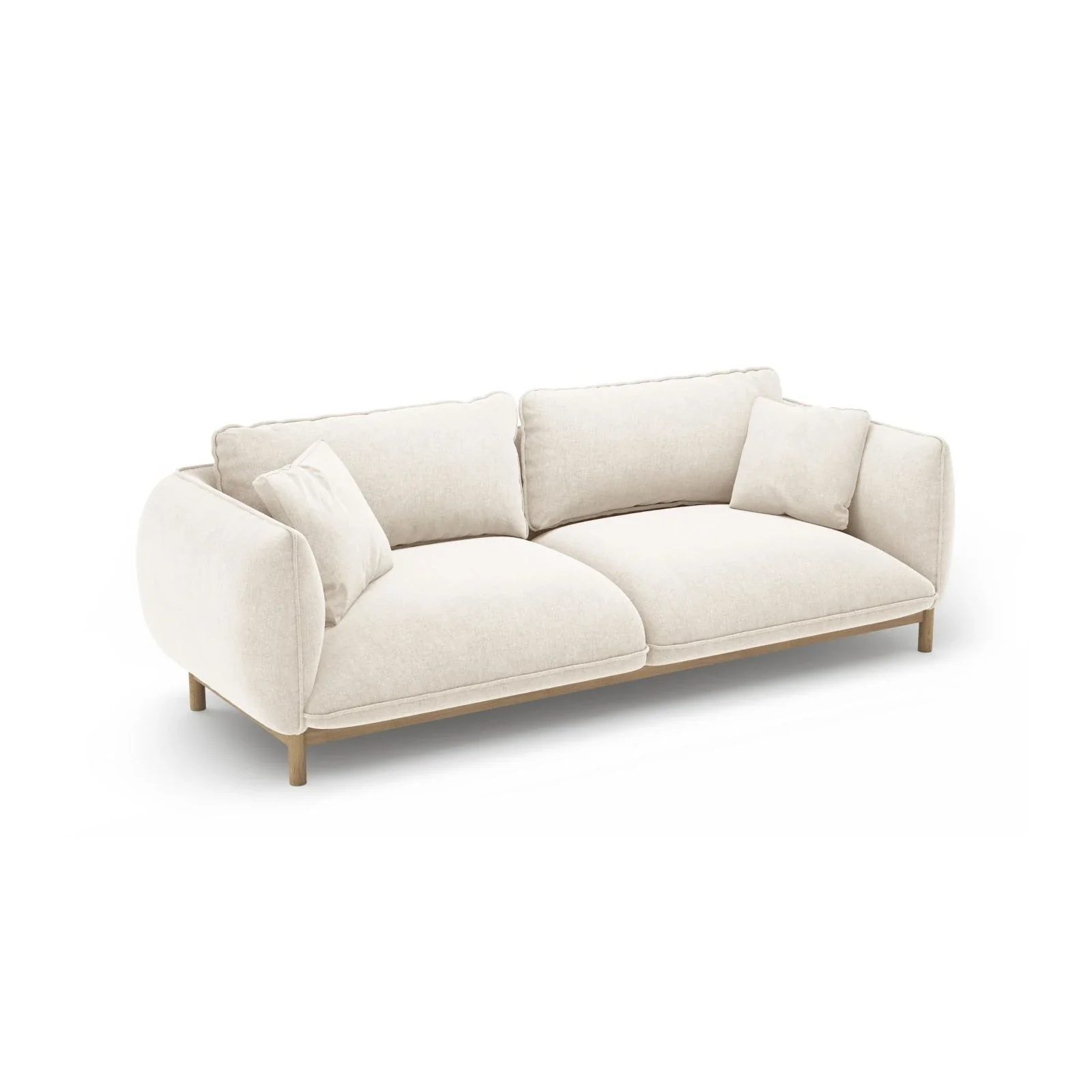 Ada 3-Sitzer Sofa aus Samt oder Strukturstoff, 208x101 cm - Image 59