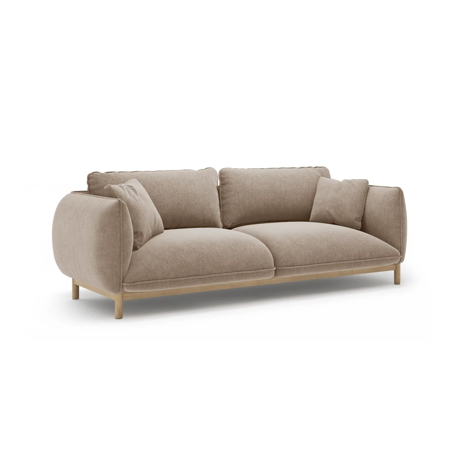 Ada 3-Sitzer Sofa aus Samt oder Strukturstoff, 208x101 cm - Image 70