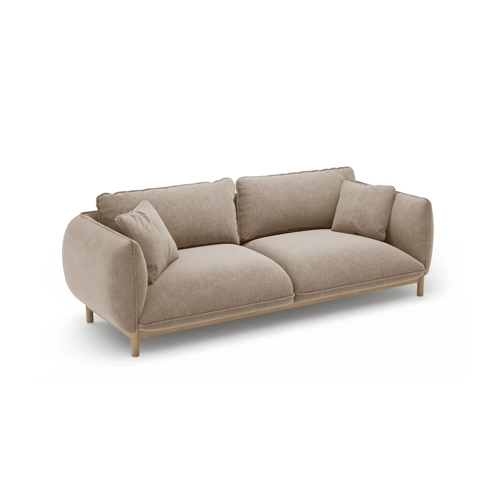 Ada 3-Sitzer Sofa aus Samt oder Strukturstoff, 208x101 cm - Image 71