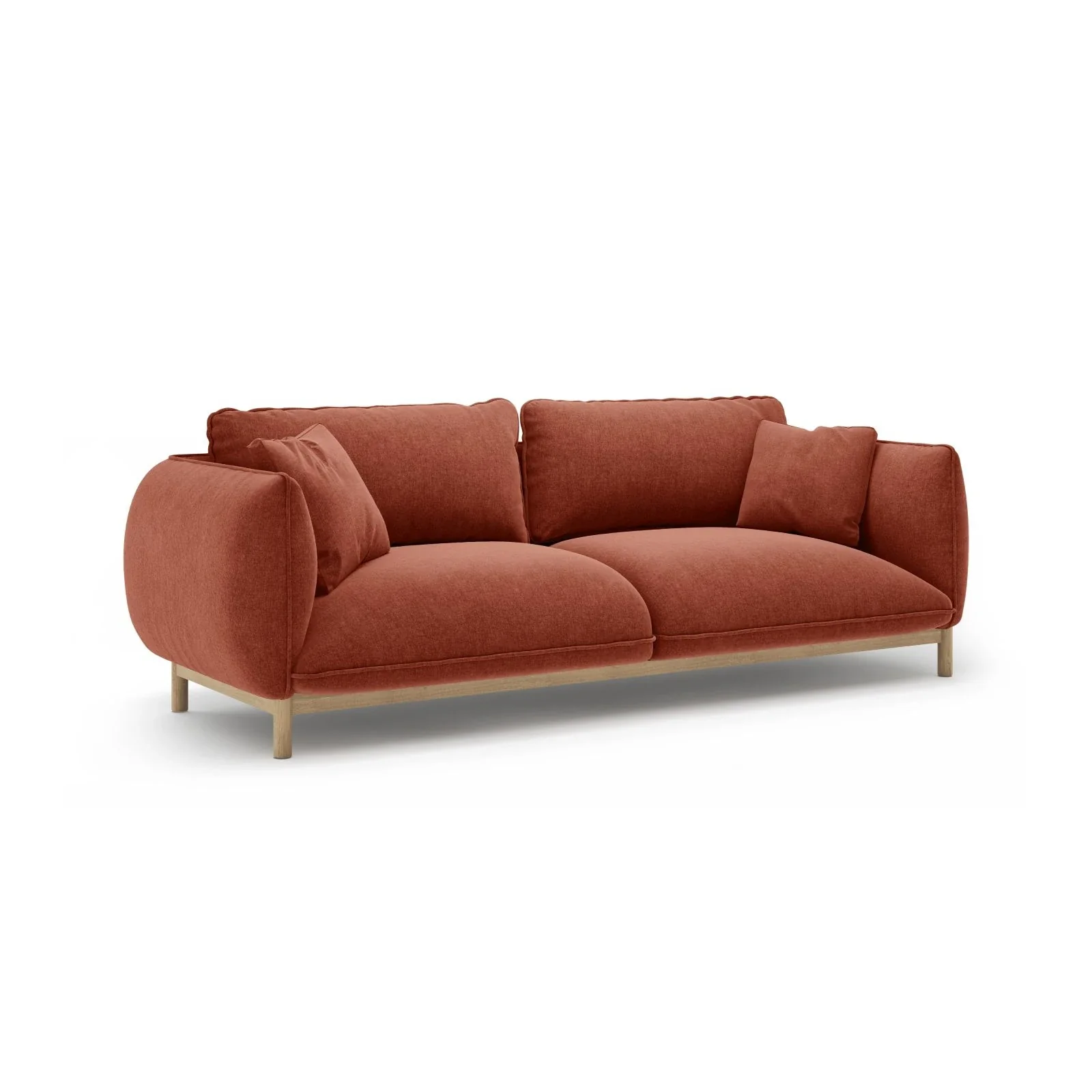 Ada 3-Sitzer Sofa aus Samt oder Strukturstoff, 208x101 cm - Image 76