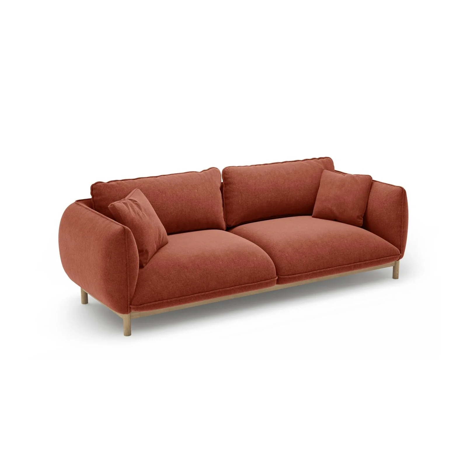 Ada 3-Sitzer Sofa aus Samt oder Strukturstoff, 208x101 cm - Image 77
