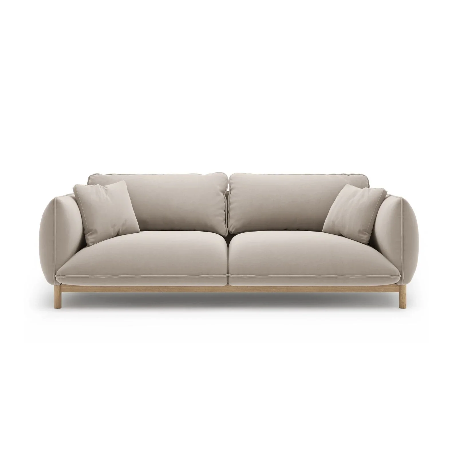 Ada 3-Sitzer Sofa aus Samt oder Strukturstoff, 208x101 cm - Image 9
