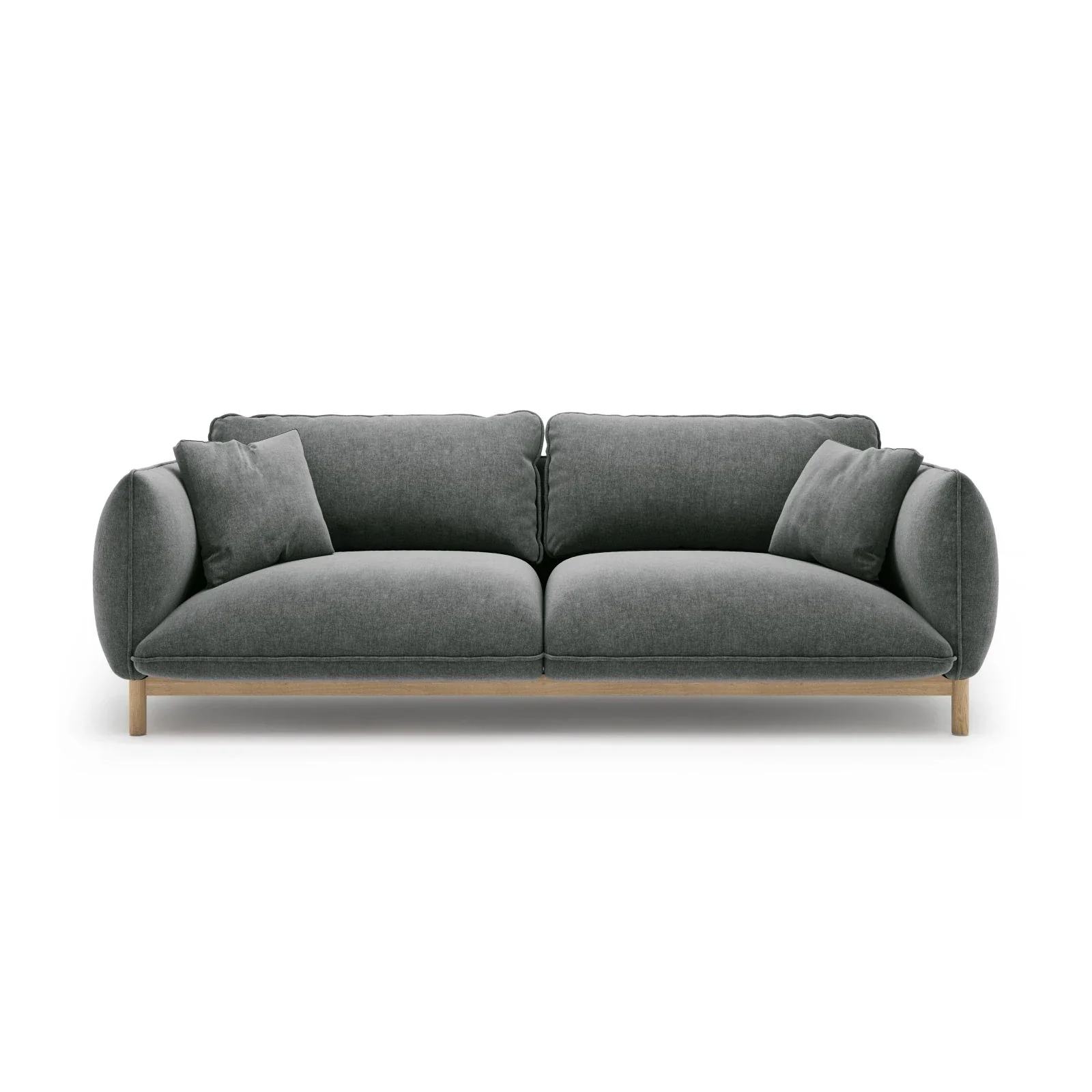 Ada 3-Sitzer Sofa aus Samt oder Strukturstoff, 208x101 cm - Image 93