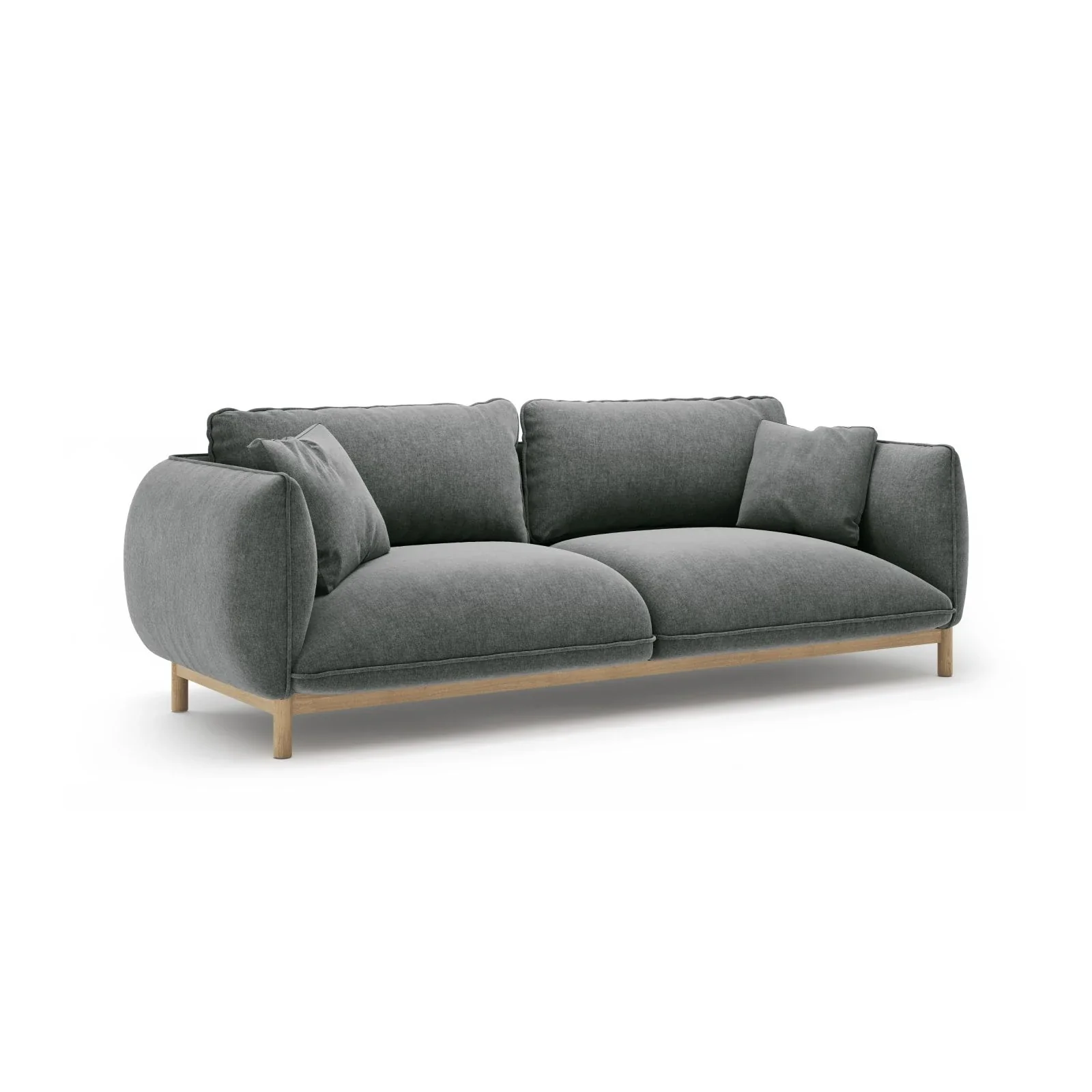 Ada 3-Sitzer Sofa aus Samt oder Strukturstoff, 208x101 cm - Image 94