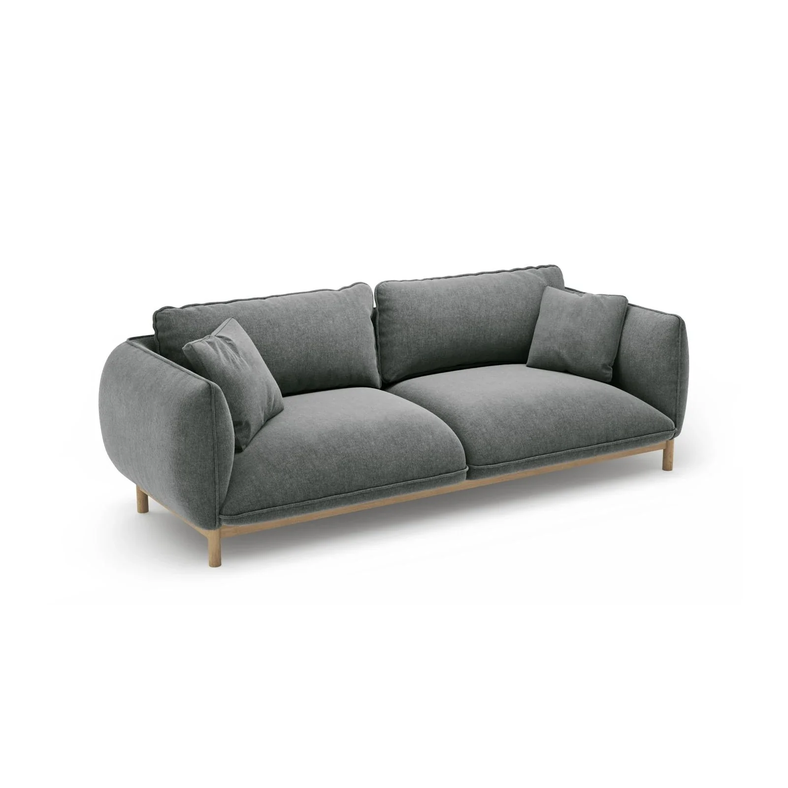 Ada 3-Sitzer Sofa aus Samt oder Strukturstoff, 208x101 cm - Image 95