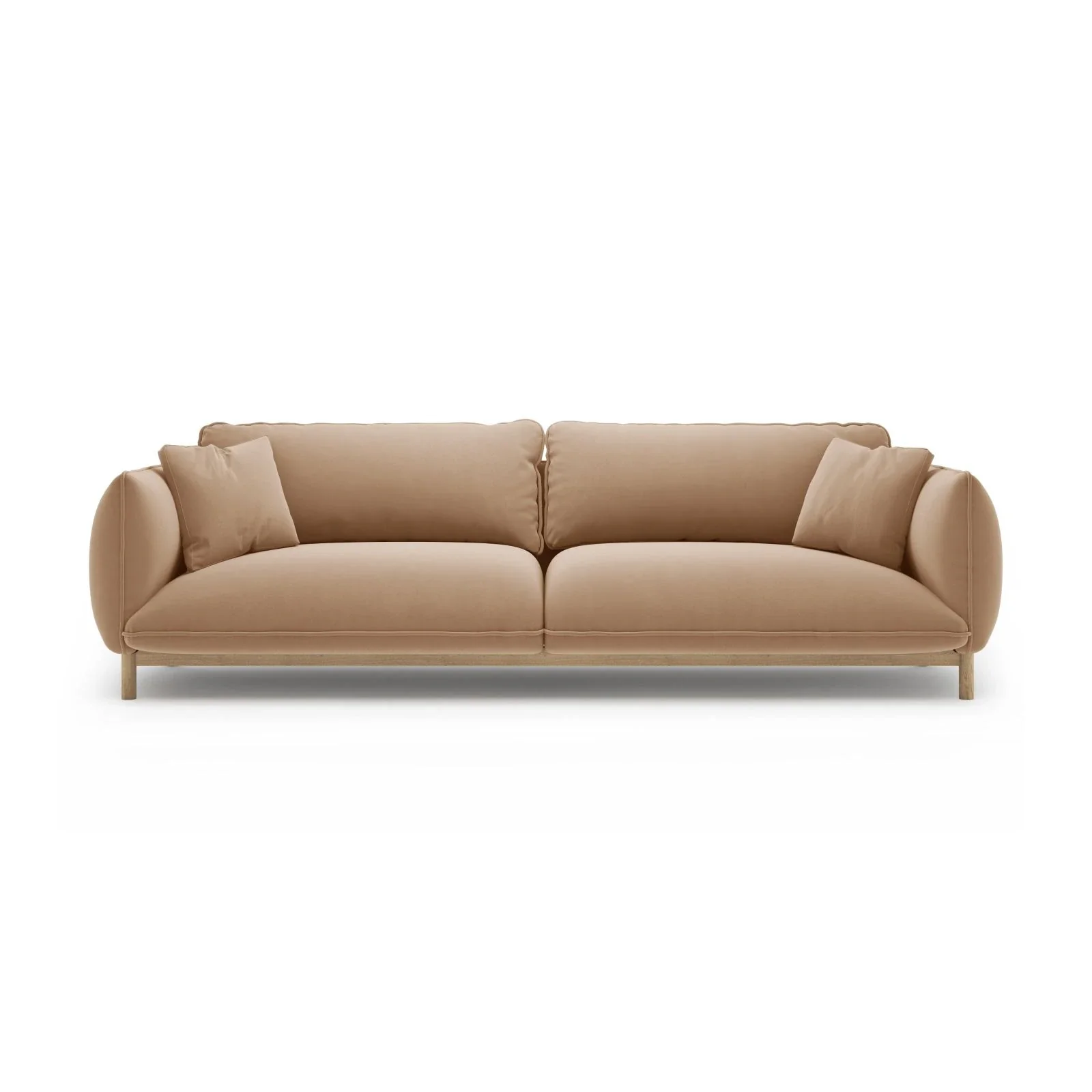 Ada 4-Sitzer Sofa aus Samt oder Strukturstoff, 248x101 cm