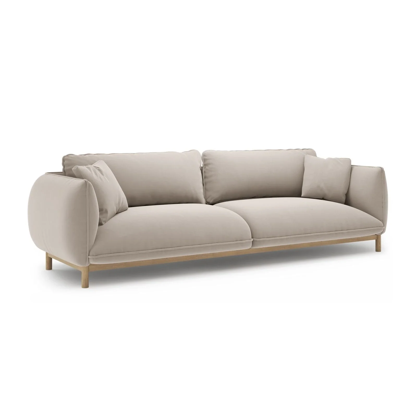 Ada 4-Sitzer Sofa aus Samt oder Strukturstoff, 248x101 cm - Image 10