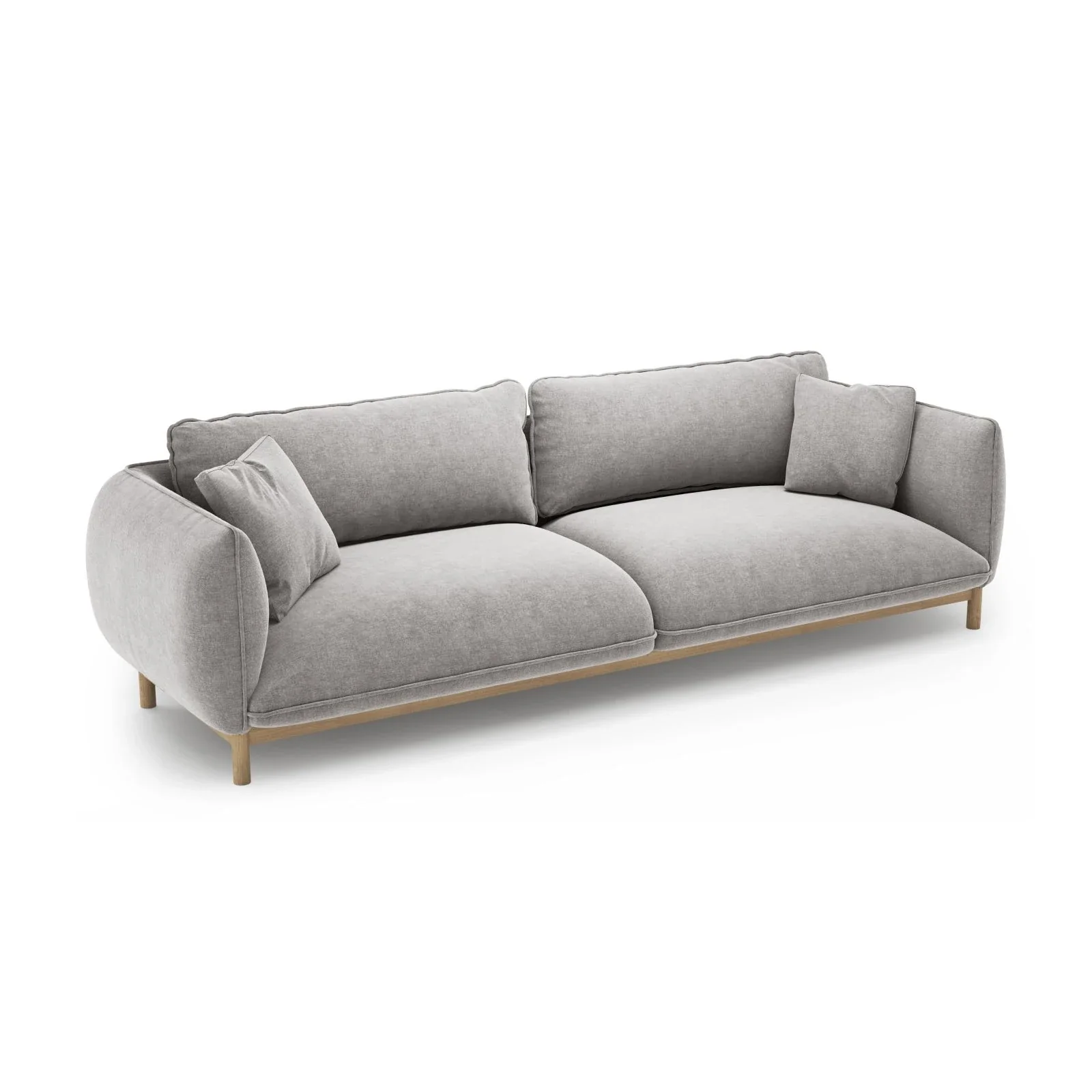 Ada 4-Sitzer Sofa aus Samt oder Strukturstoff, 248x101 cm - Image 101