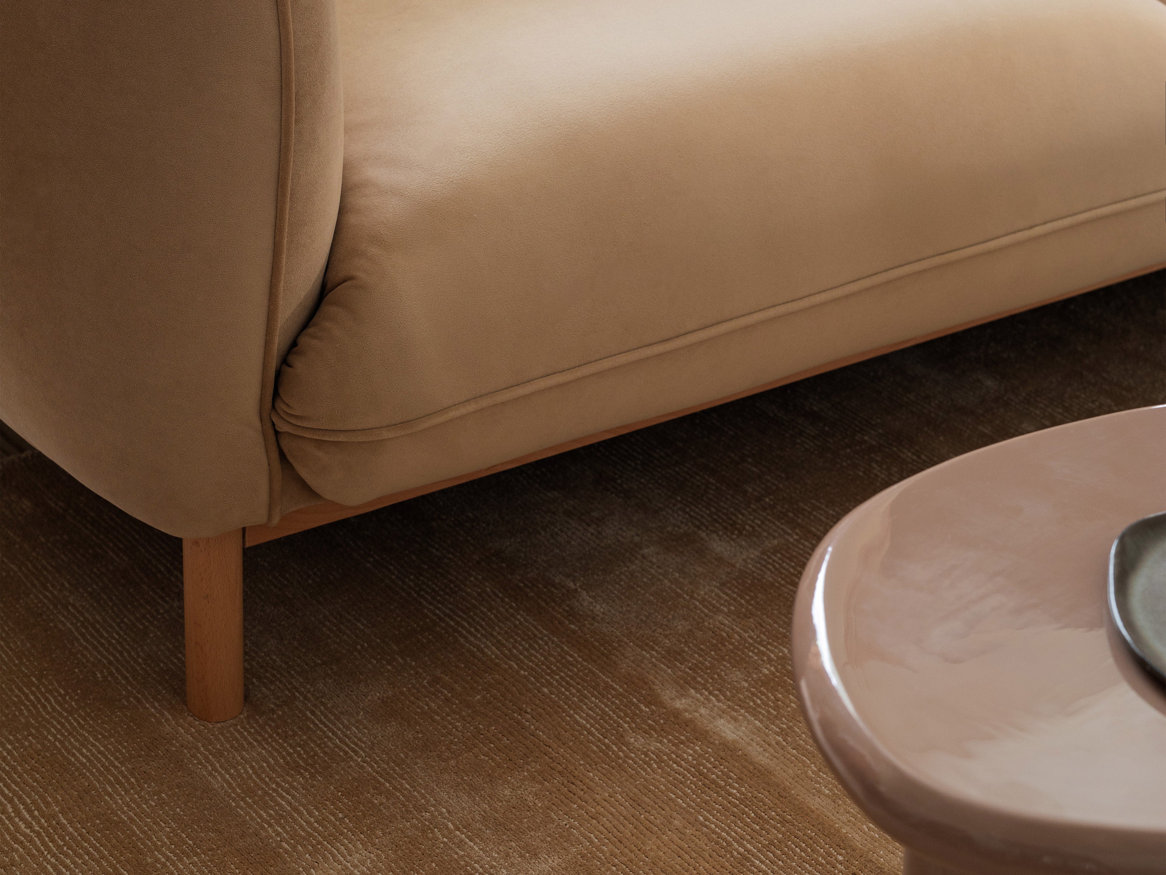 Ada 4-Sitzer Sofa aus Samt oder Strukturstoff, 248x101 cm - Image 3