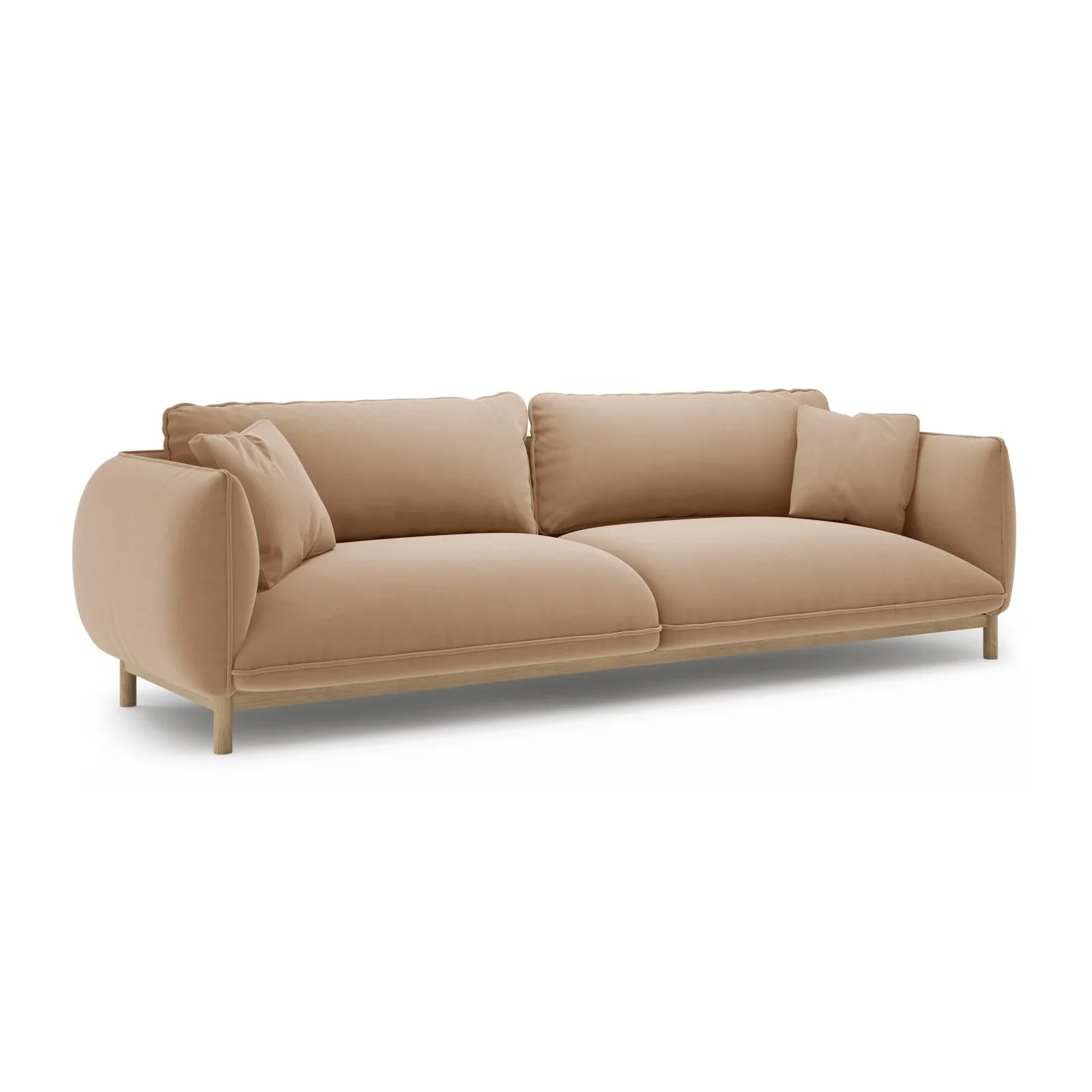 Ada 4-Sitzer Sofa aus Samt oder Strukturstoff, 248x101 cm - Image 4