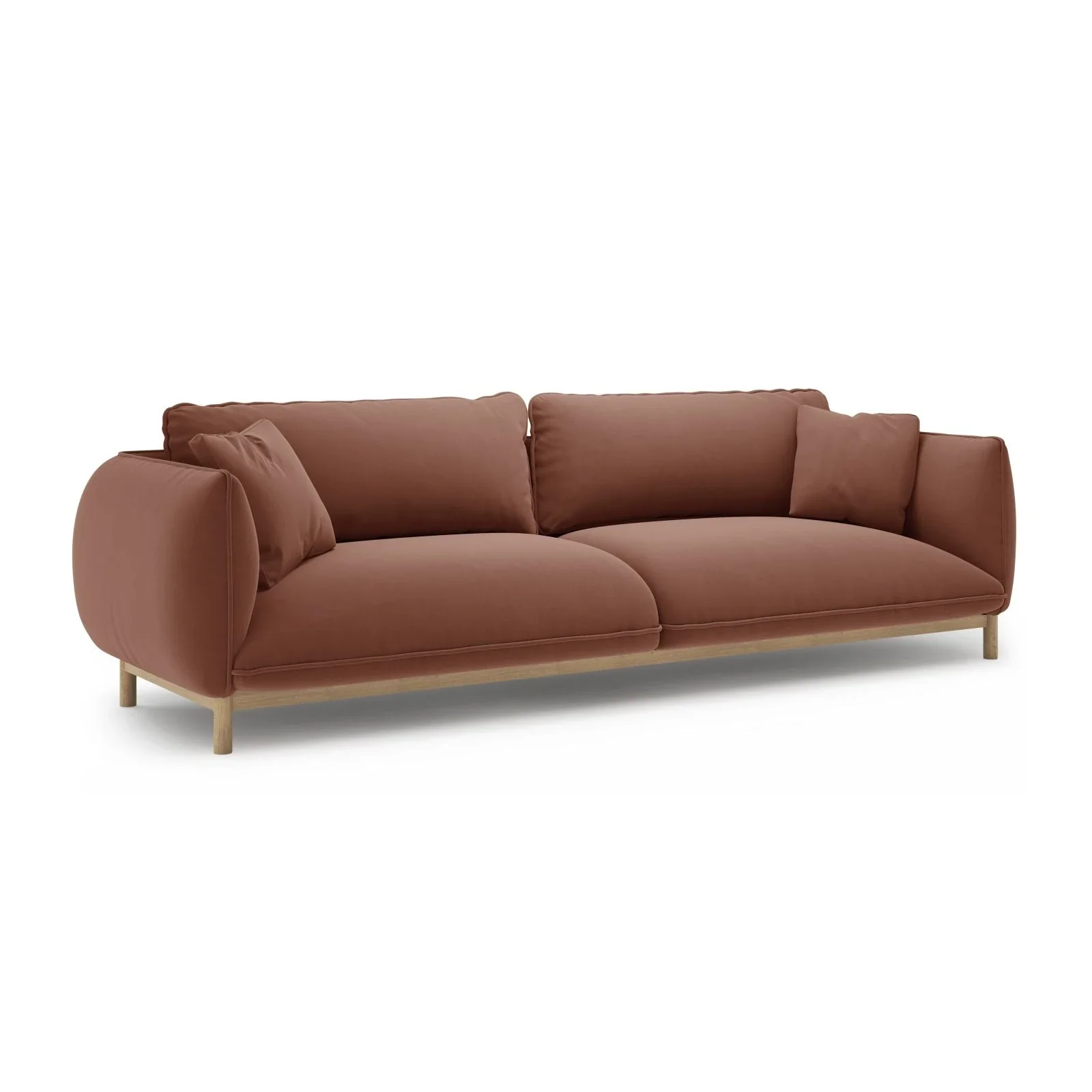Ada 4-Sitzer Sofa aus Samt oder Strukturstoff, 248x101 cm - Image 40