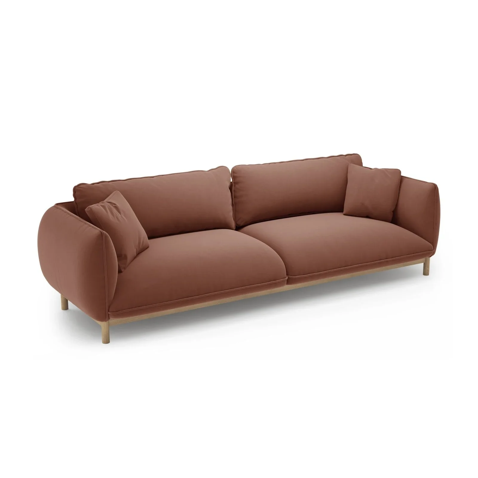 Ada 4-Sitzer Sofa aus Samt oder Strukturstoff, 248x101 cm - Image 41
