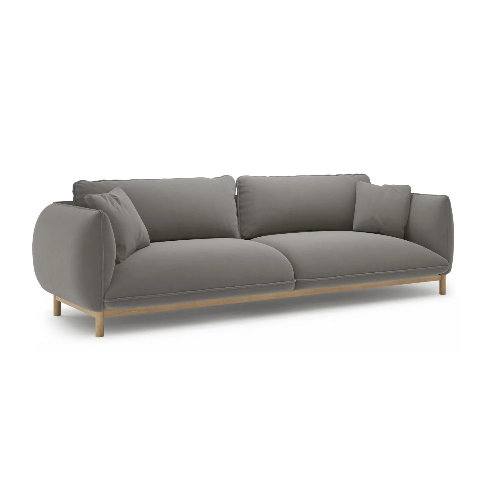 Ada 4-Sitzer Sofa aus Samt oder Strukturstoff, 248x101 cm - Image 46