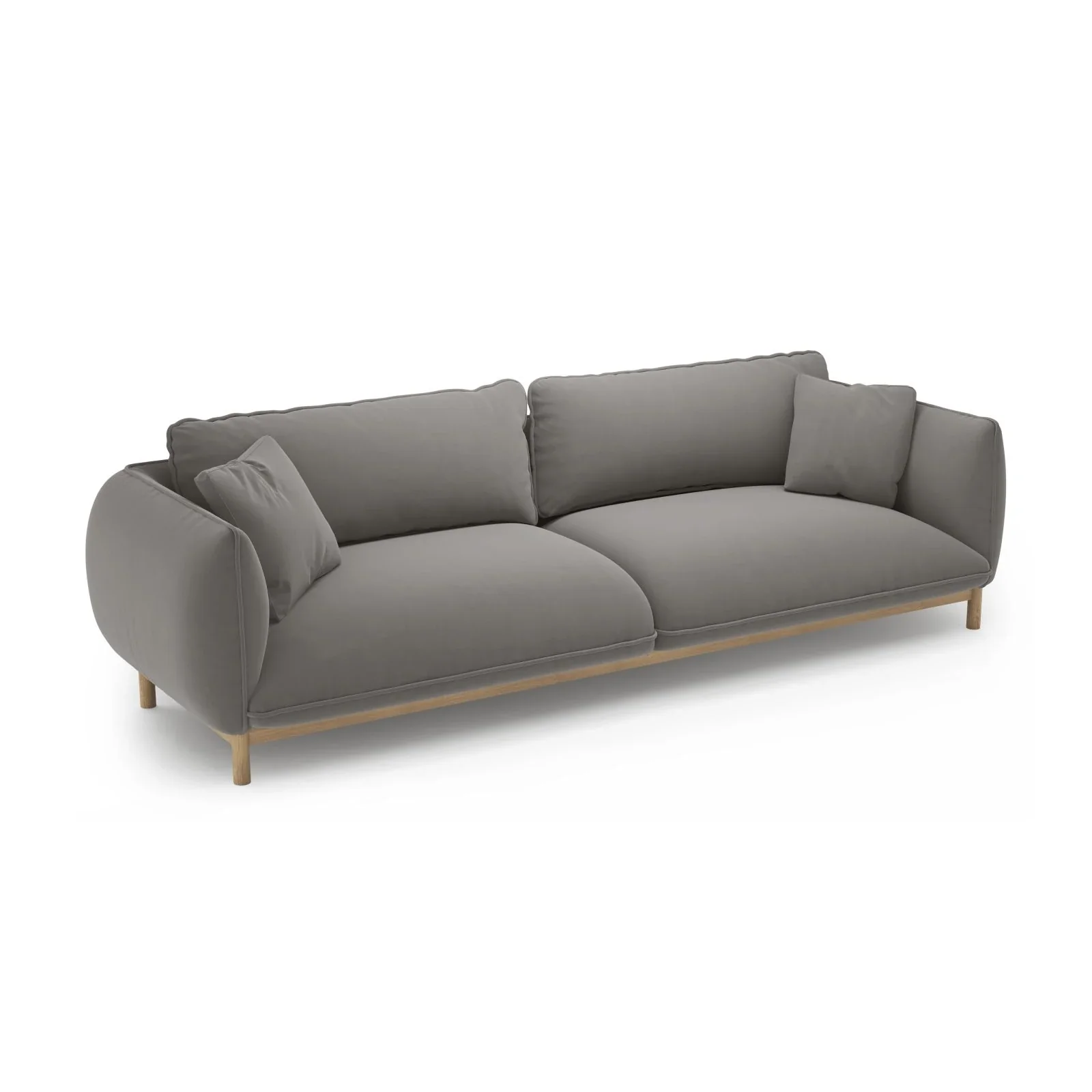 Ada 4-Sitzer Sofa aus Samt oder Strukturstoff, 248x101 cm - Image 47