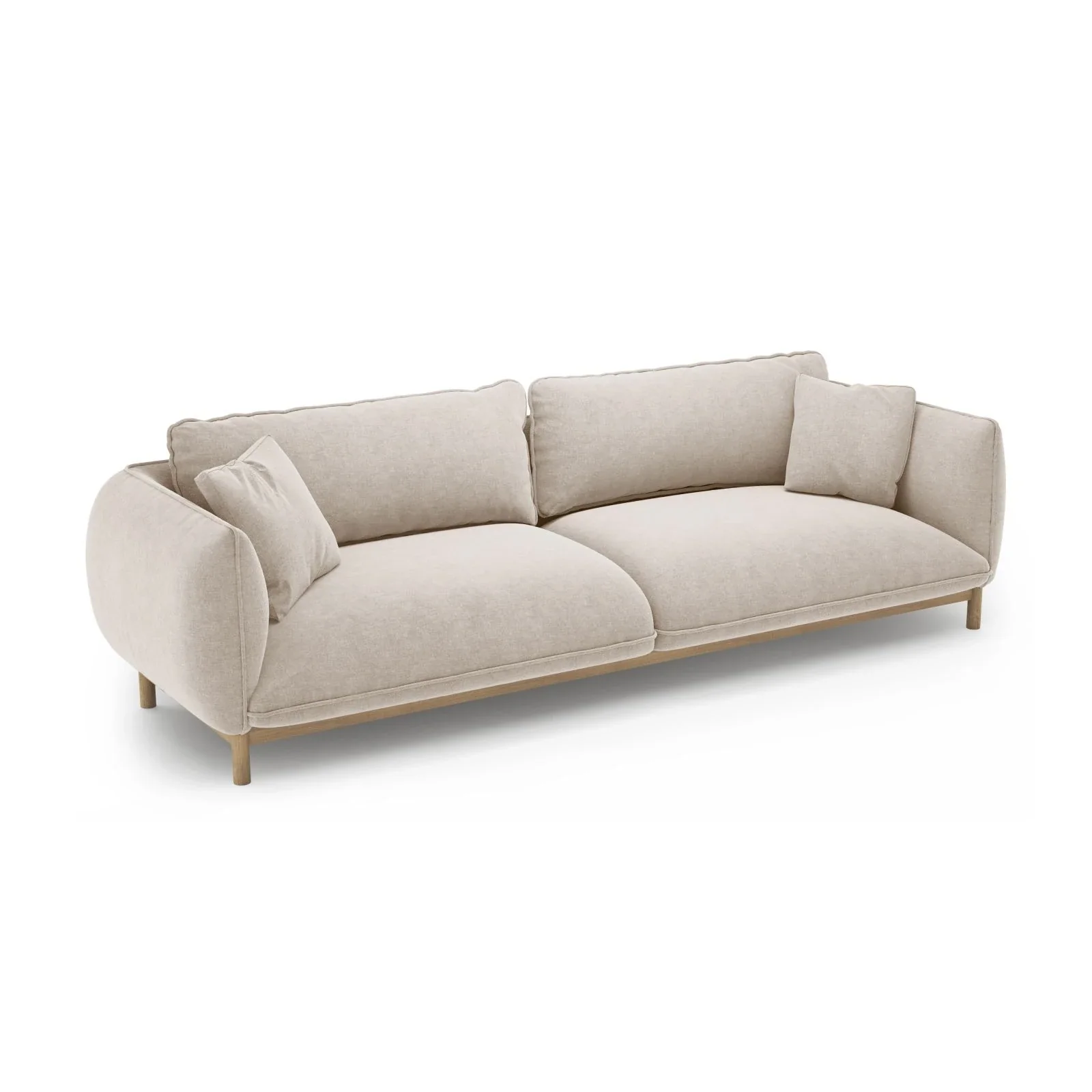 Ada 4-Sitzer Sofa aus Samt oder Strukturstoff, 248x101 cm - Image 65