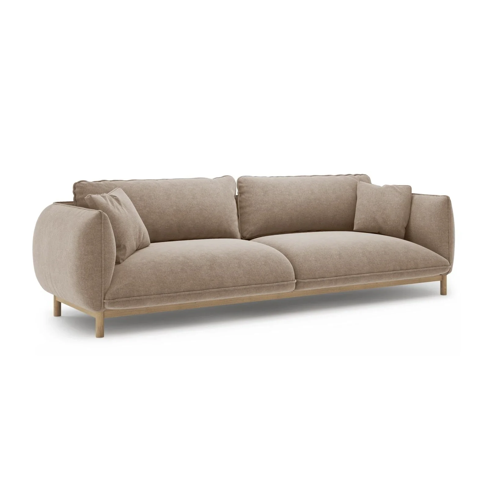 Ada 4-Sitzer Sofa aus Samt oder Strukturstoff, 248x101 cm - Image 70