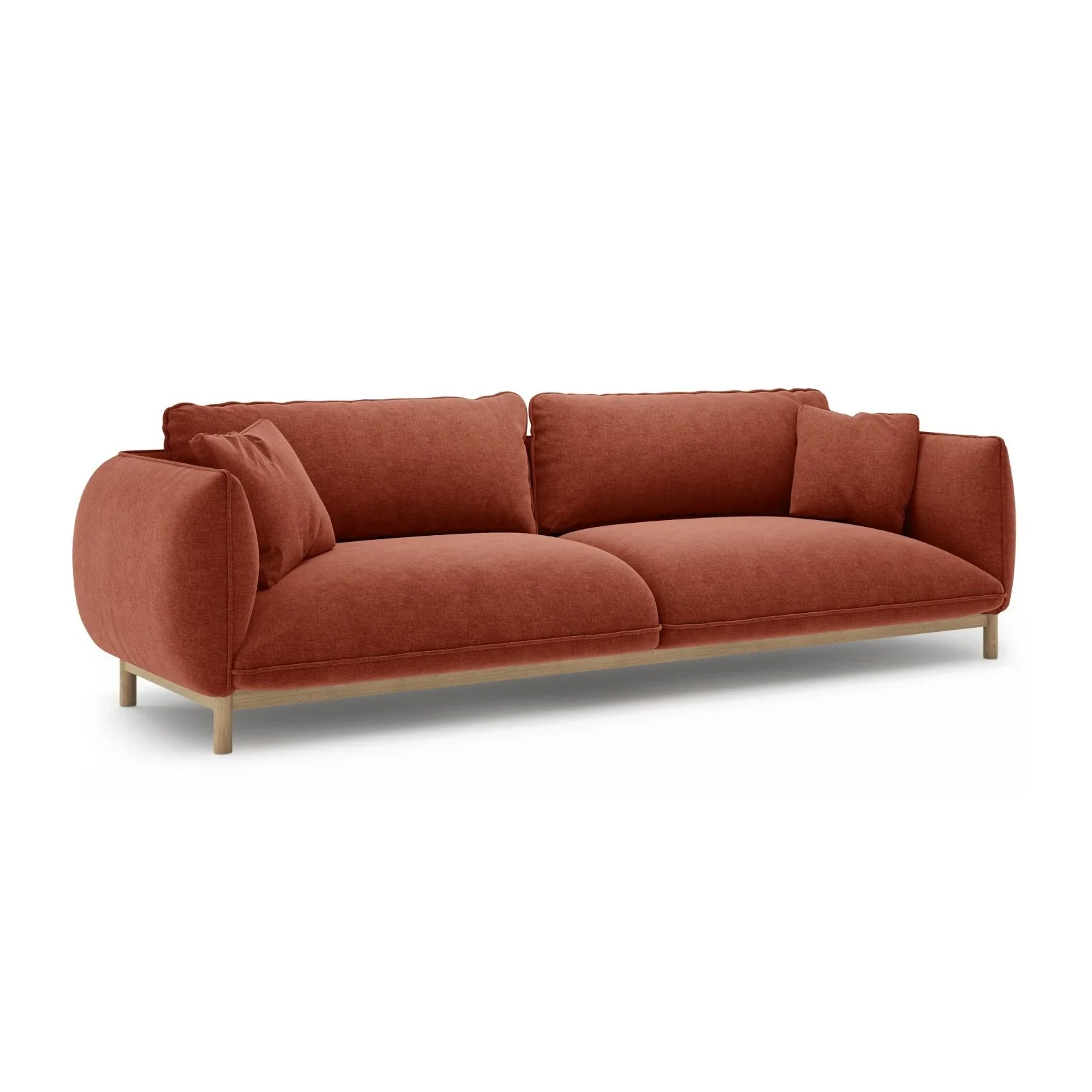 Ada 4-Sitzer Sofa aus Samt oder Strukturstoff, 248x101 cm - Image 76
