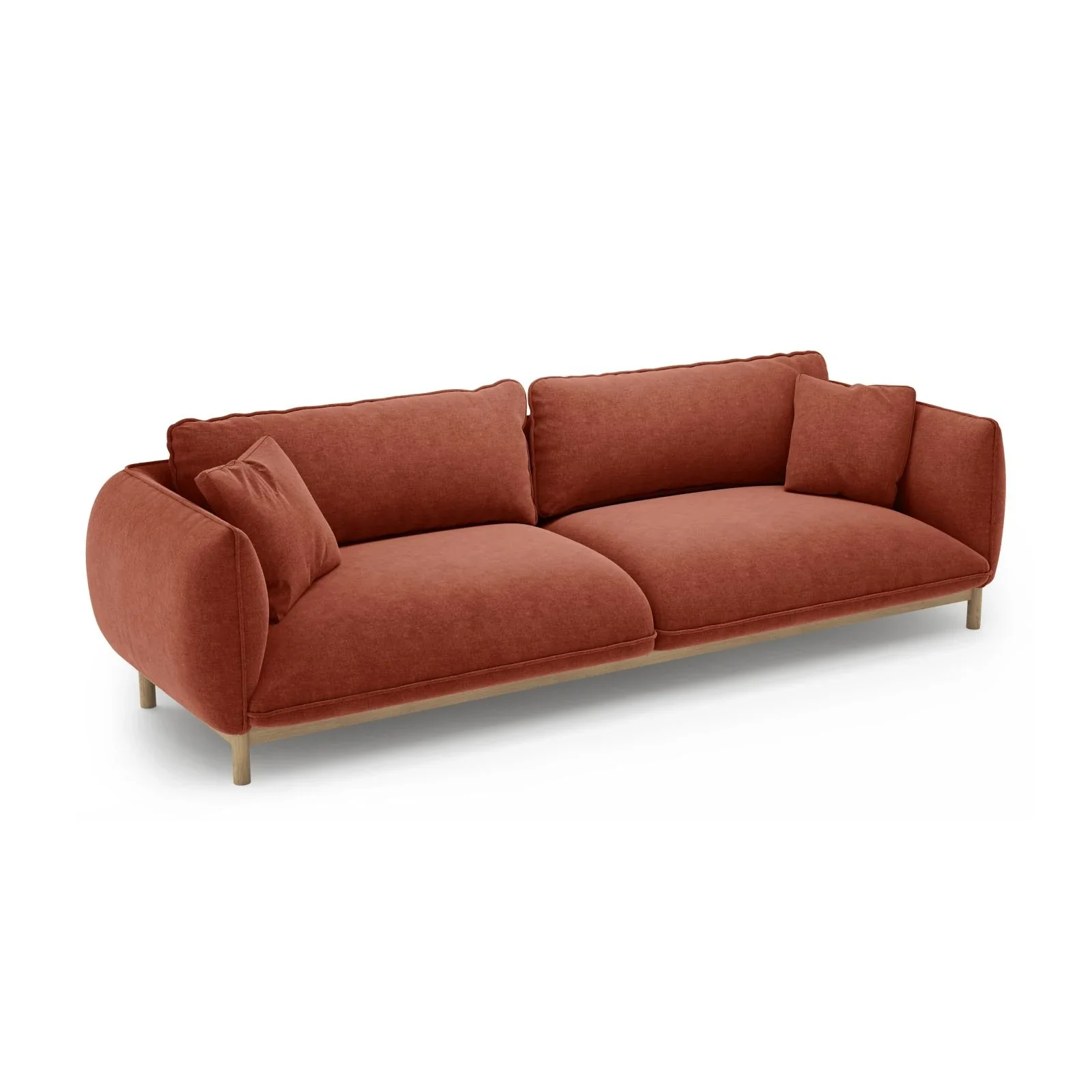 Ada 4-Sitzer Sofa aus Samt oder Strukturstoff, 248x101 cm - Image 77