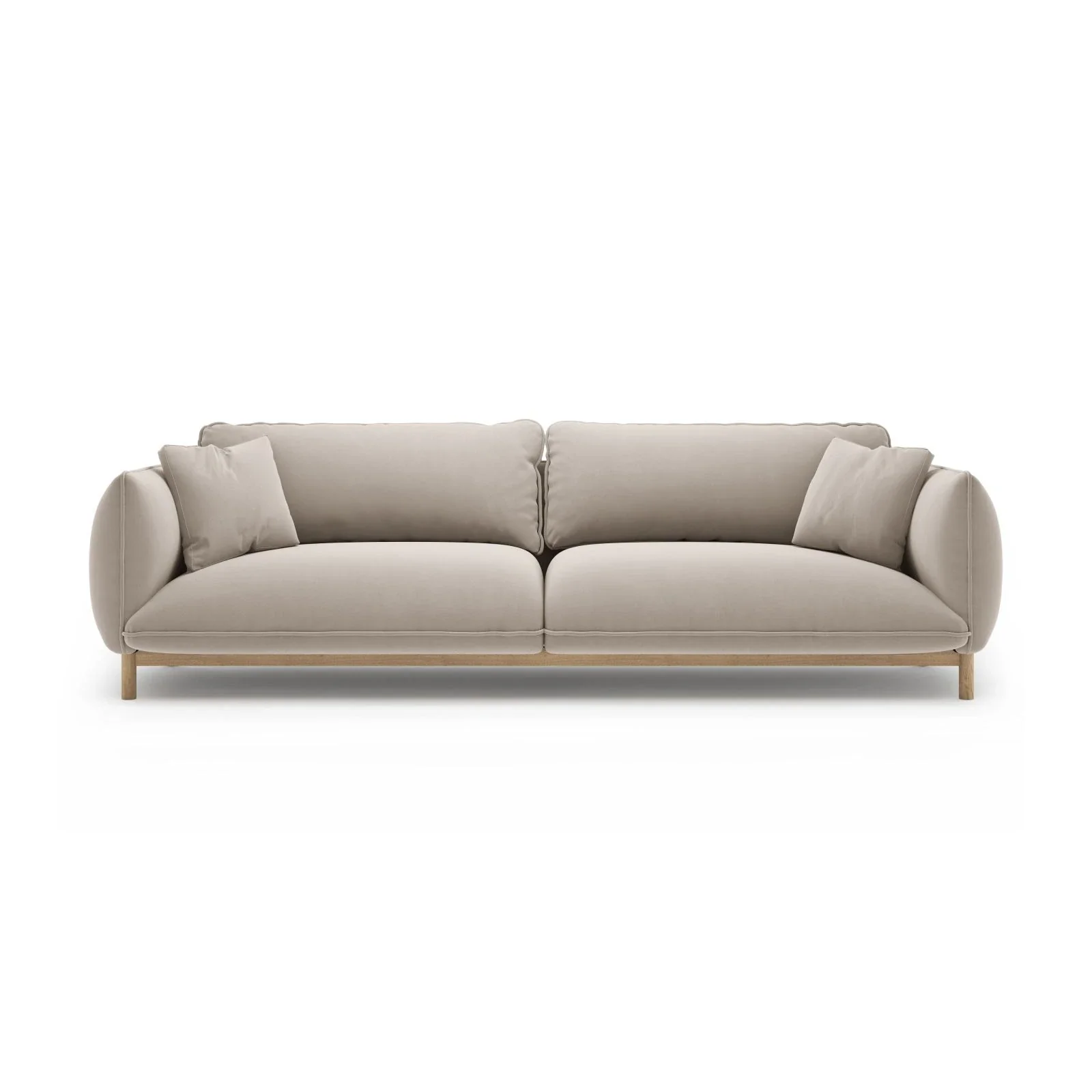 Ada 4-Sitzer Sofa aus Samt oder Strukturstoff, 248x101 cm - Image 9